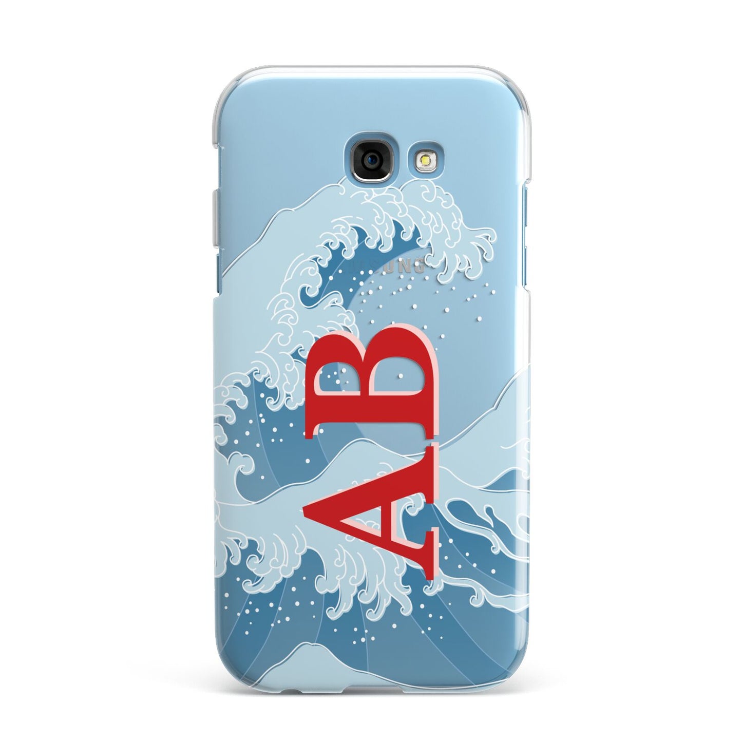 Custom Wave Initials Samsung Galaxy A7 2017 Case