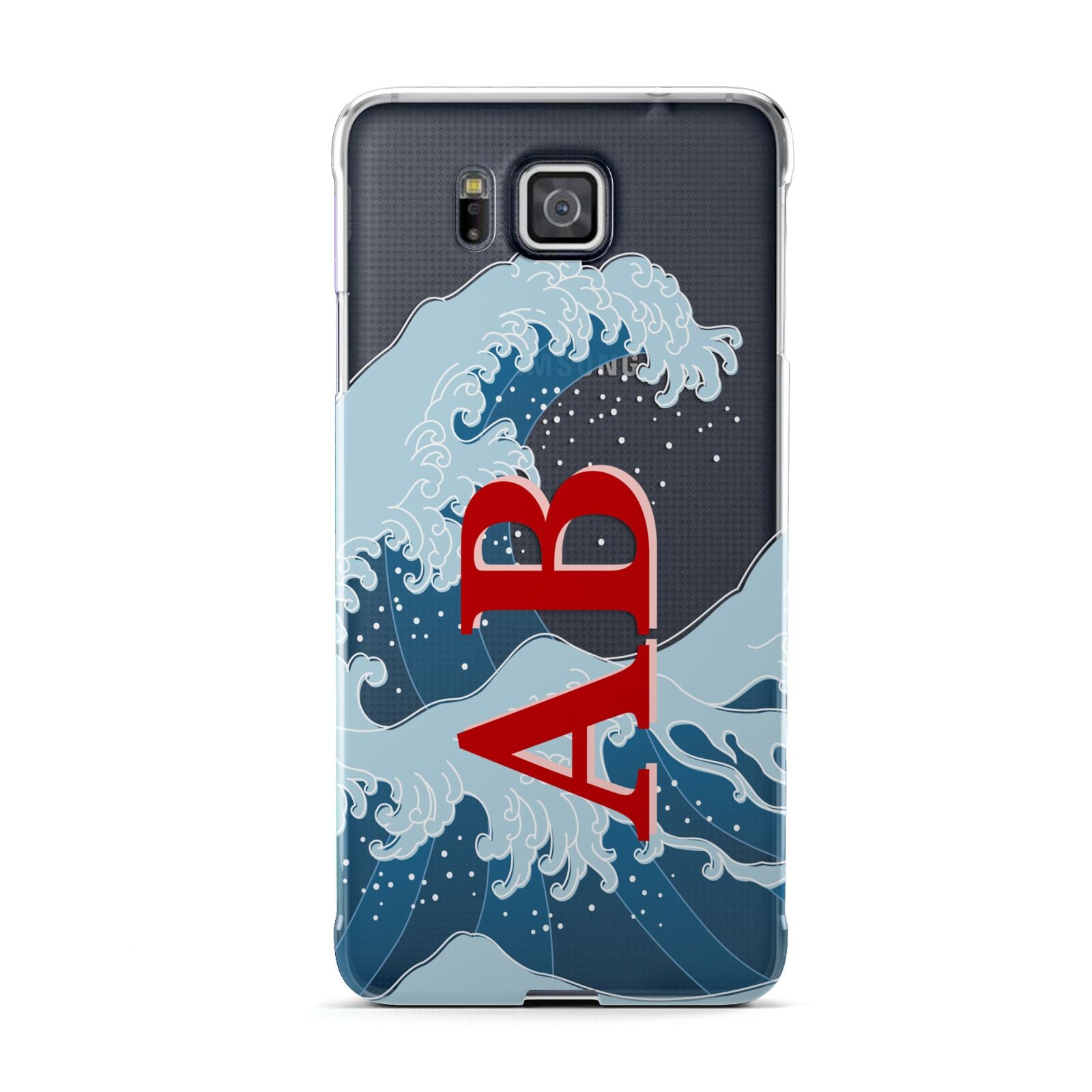 Custom Wave Initials Samsung Galaxy Alpha Case