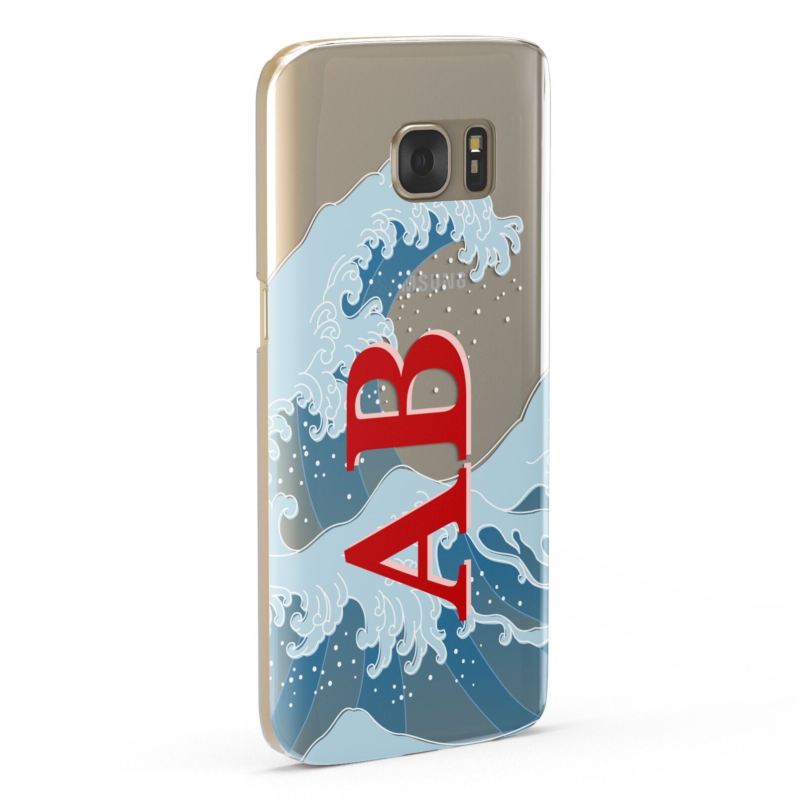 Custom Wave Initials Samsung Galaxy Case Fourty Five Degrees