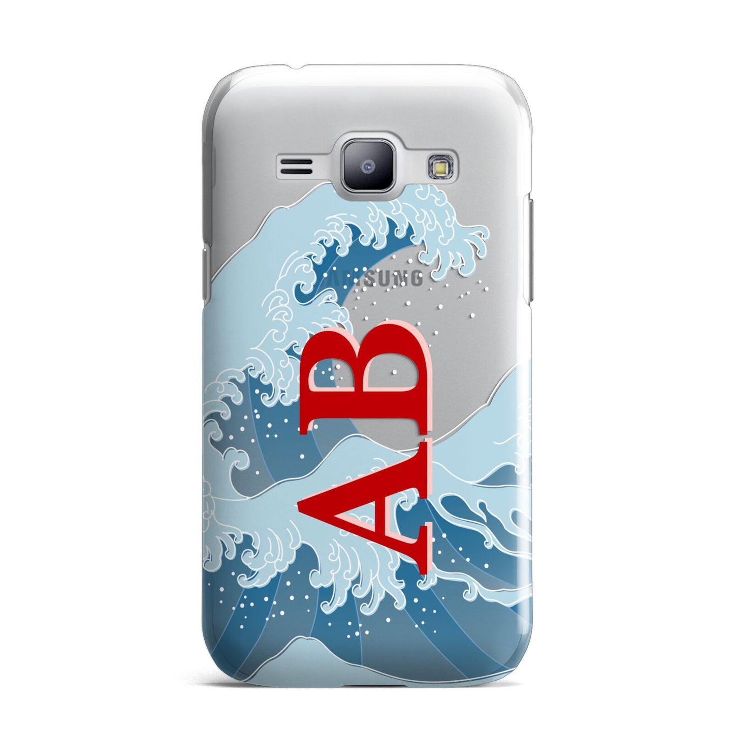 Custom Wave Initials Samsung Galaxy J1 2015 Case