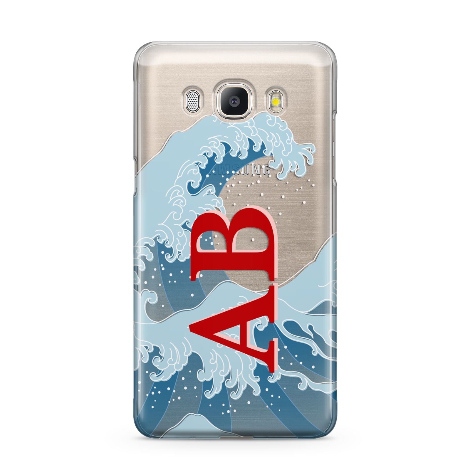 Custom Wave Initials Samsung Galaxy J5 2016 Case