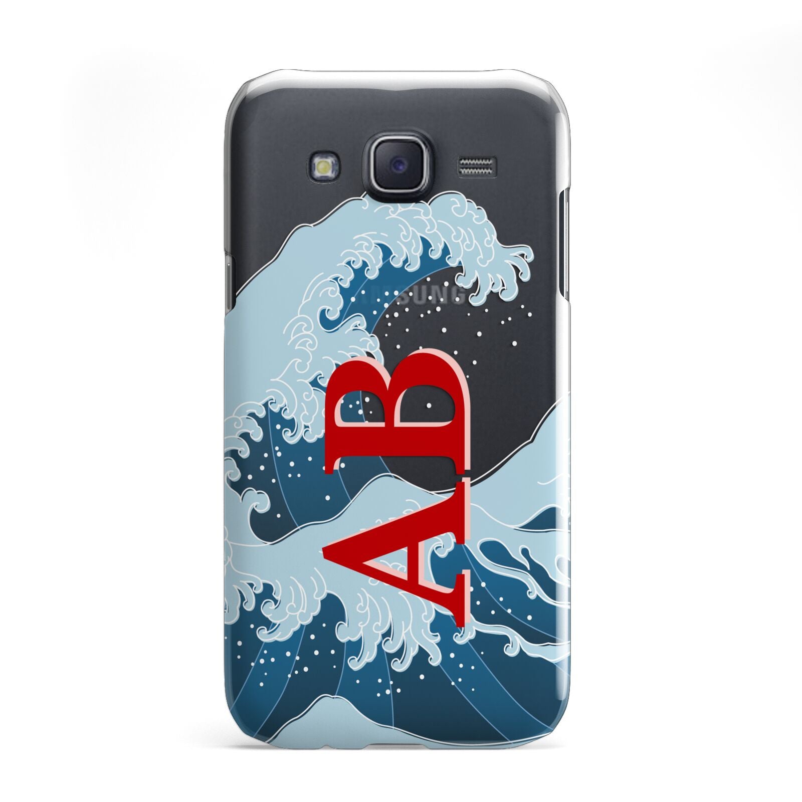 Custom Wave Initials Samsung Galaxy J5 Case