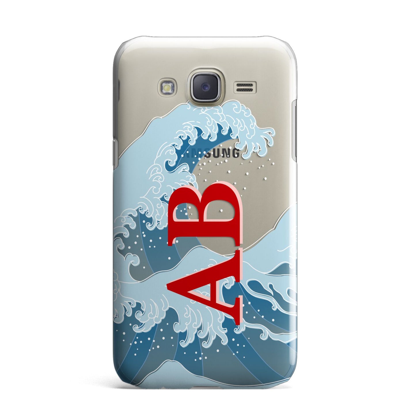 Custom Wave Initials Samsung Galaxy J7 Case