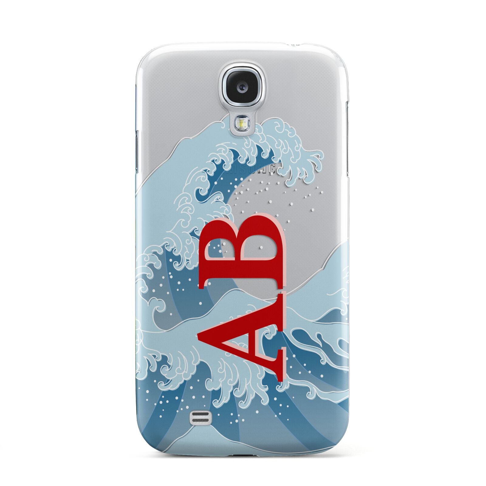 Custom Wave Initials Samsung Galaxy S4 Case