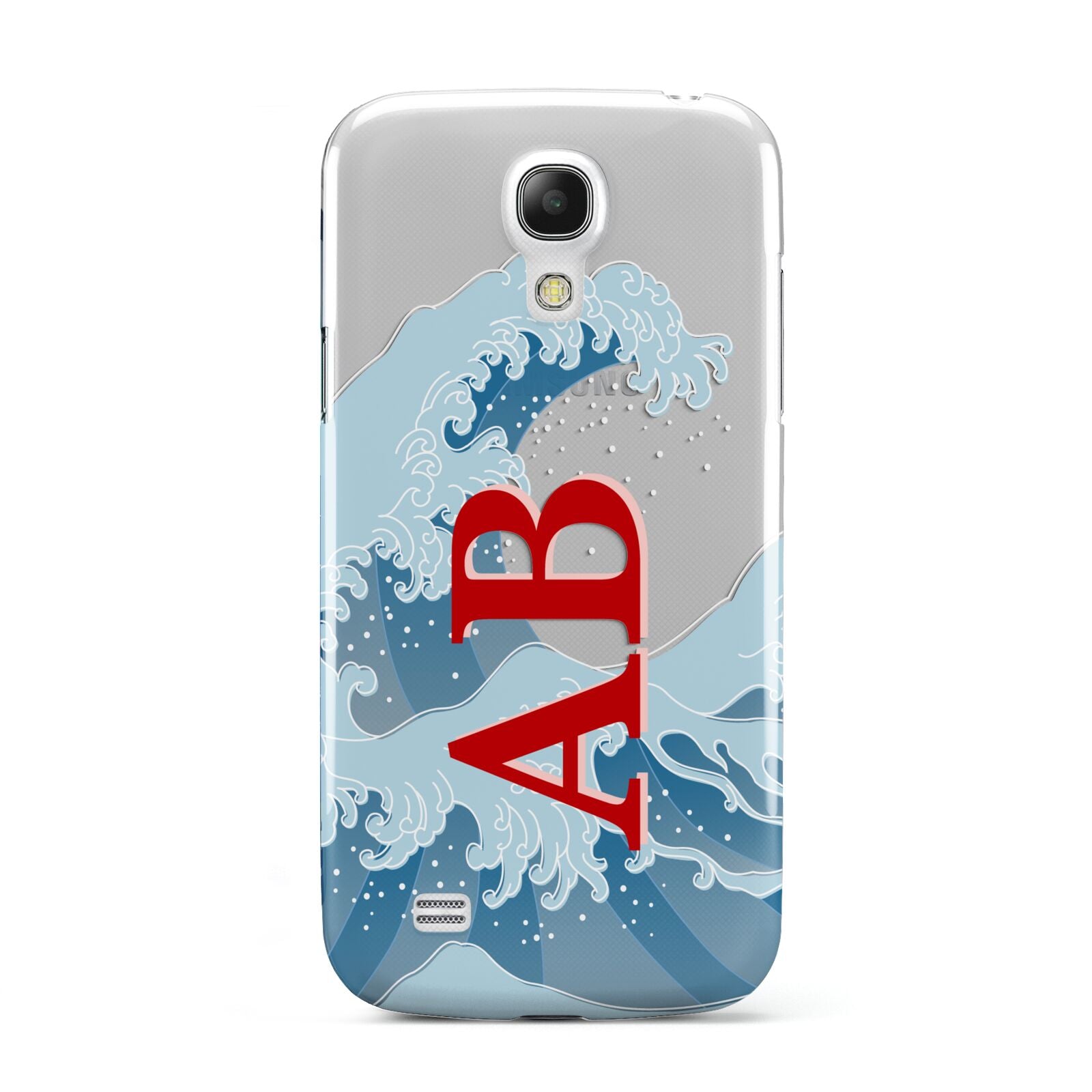 Custom Wave Initials Samsung Galaxy S4 Mini Case