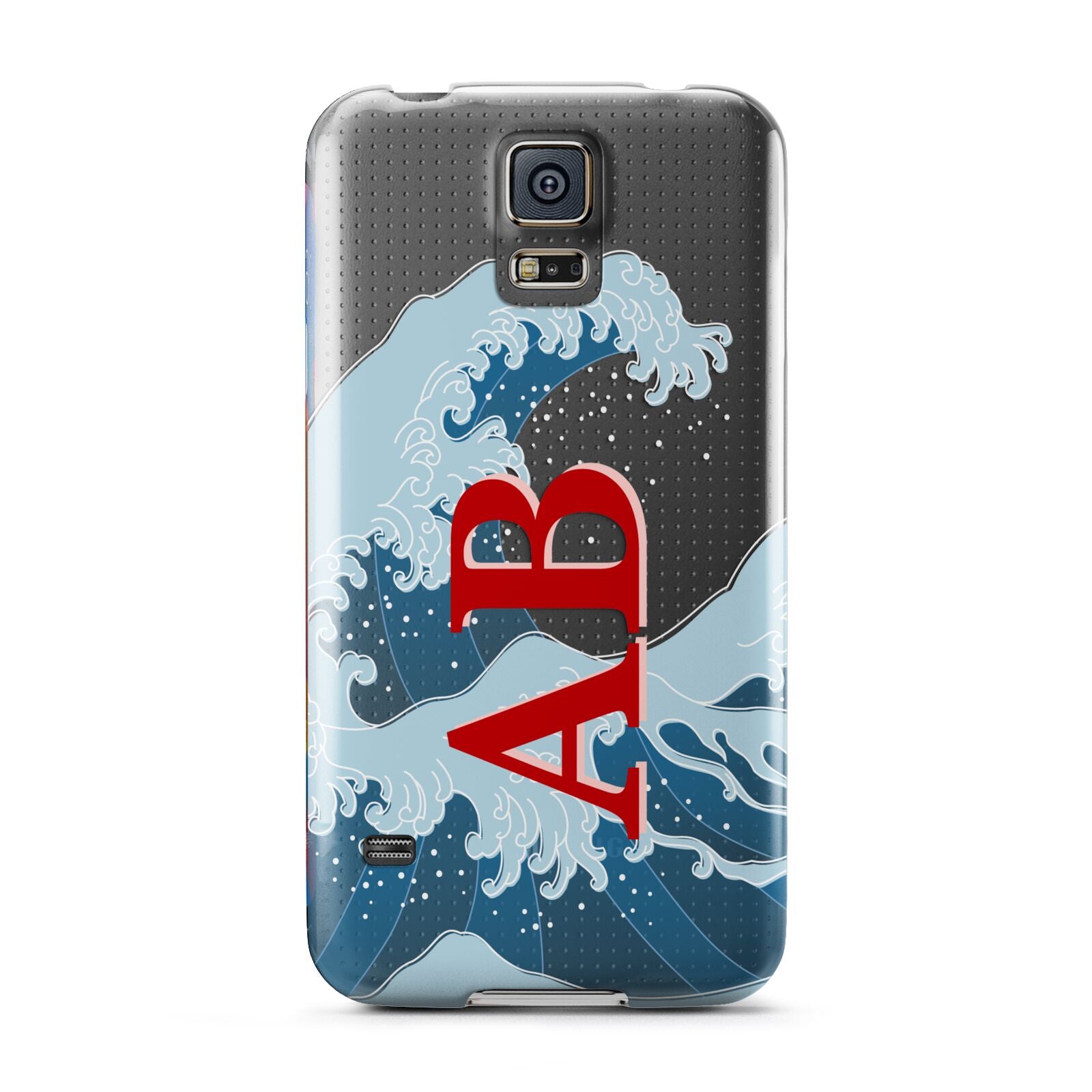 Custom Wave Initials Samsung Galaxy S5 Case