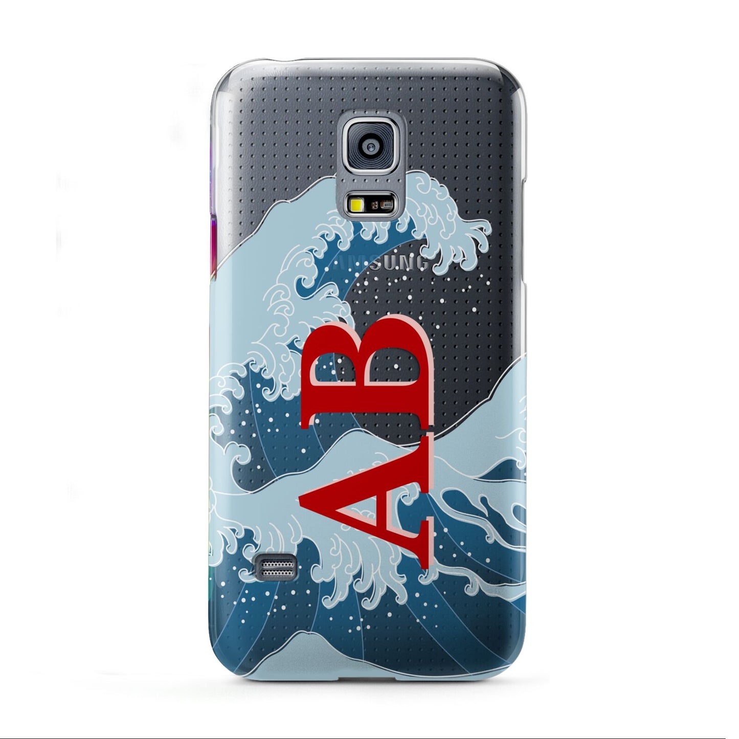 Custom Wave Initials Samsung Galaxy S5 Mini Case