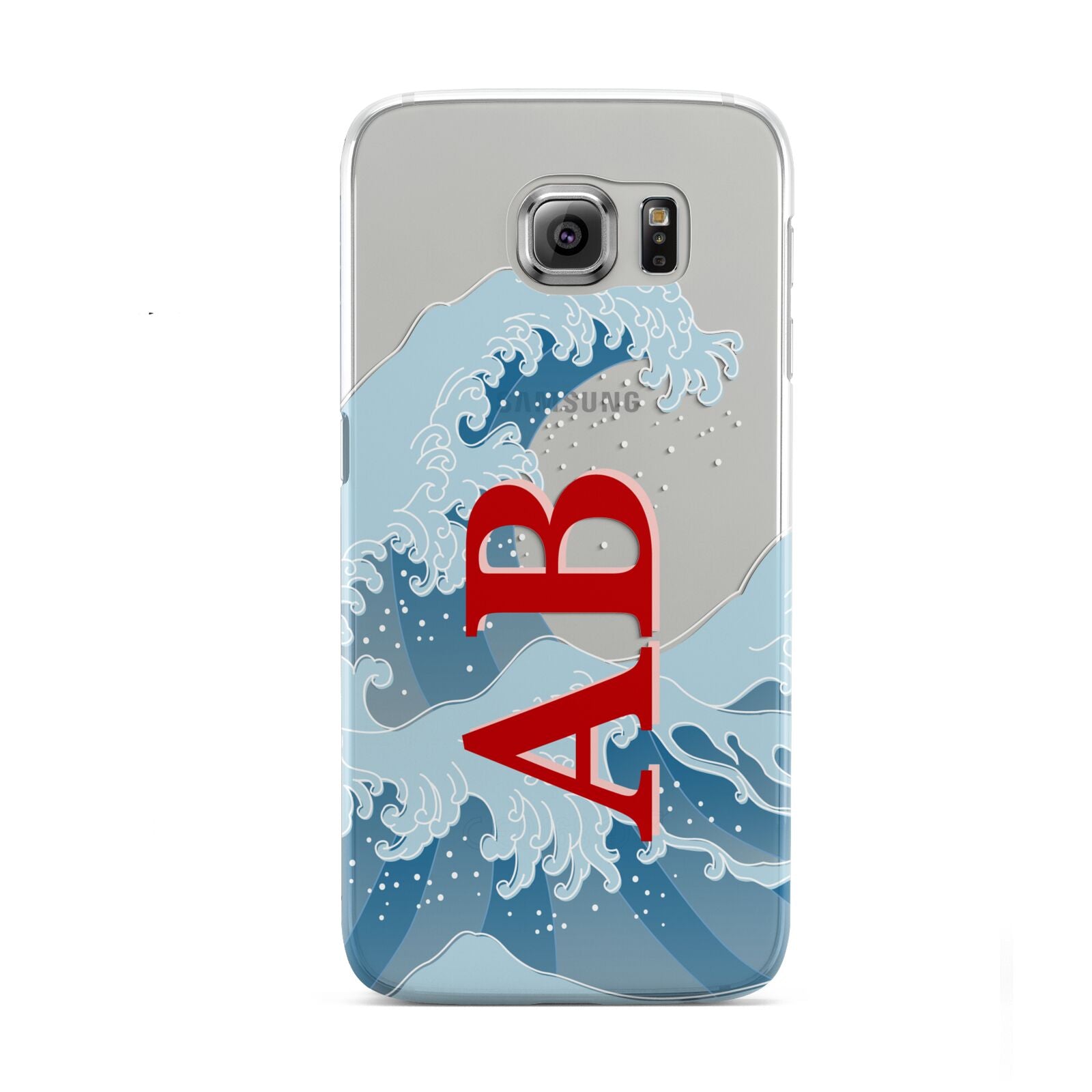 Custom Wave Initials Samsung Galaxy S6 Case