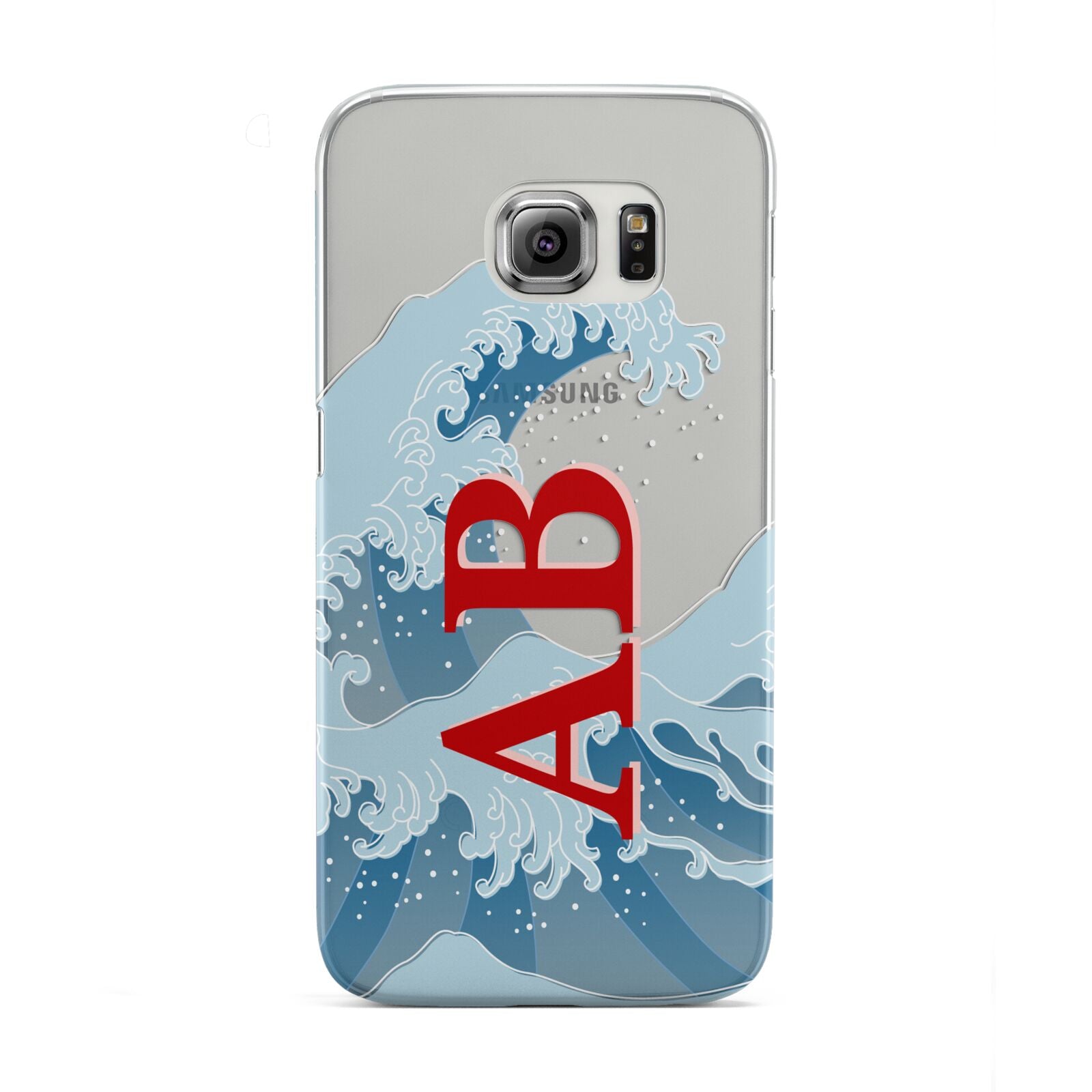 Custom Wave Initials Samsung Galaxy S6 Edge Case