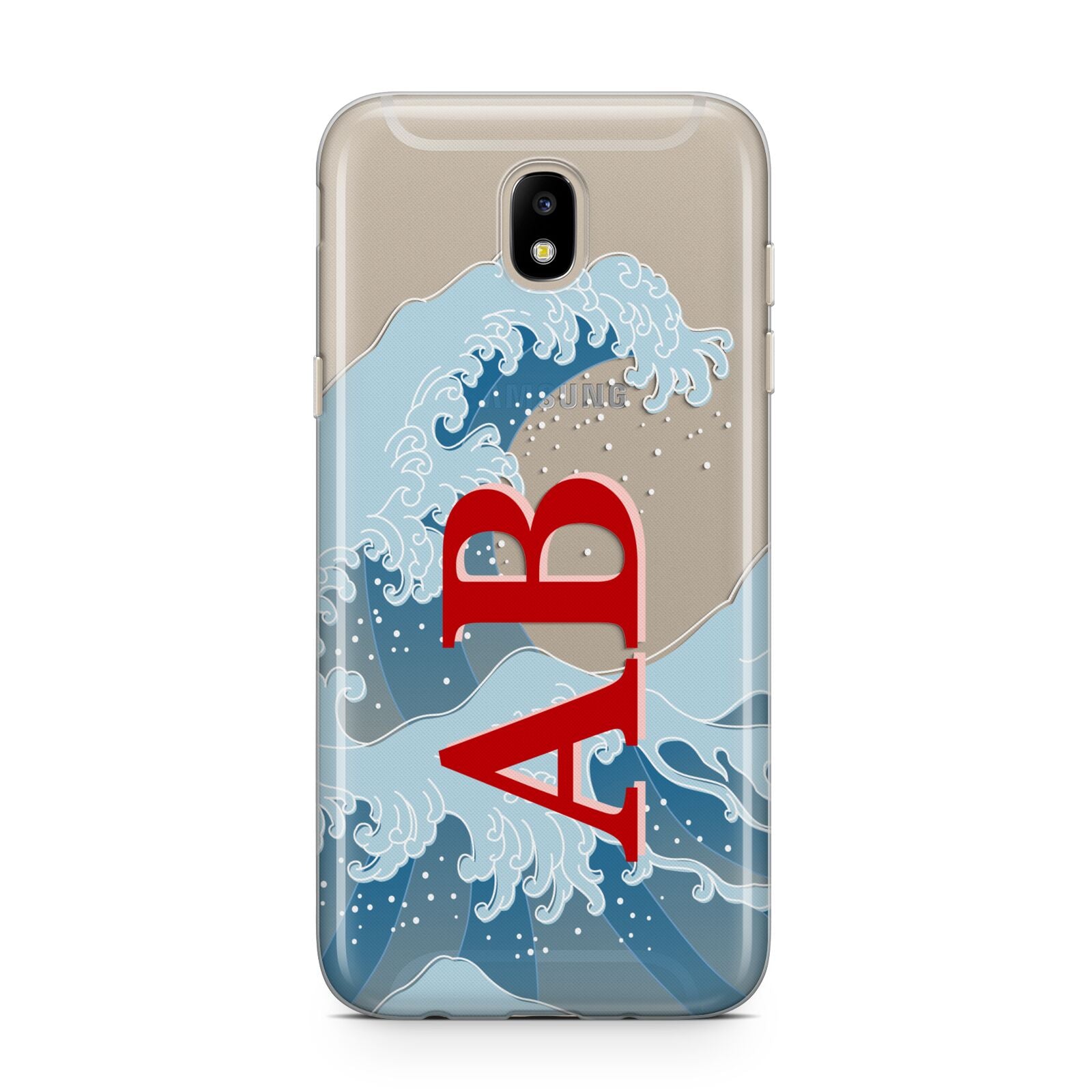 Custom Wave Initials Samsung J5 2017 Case