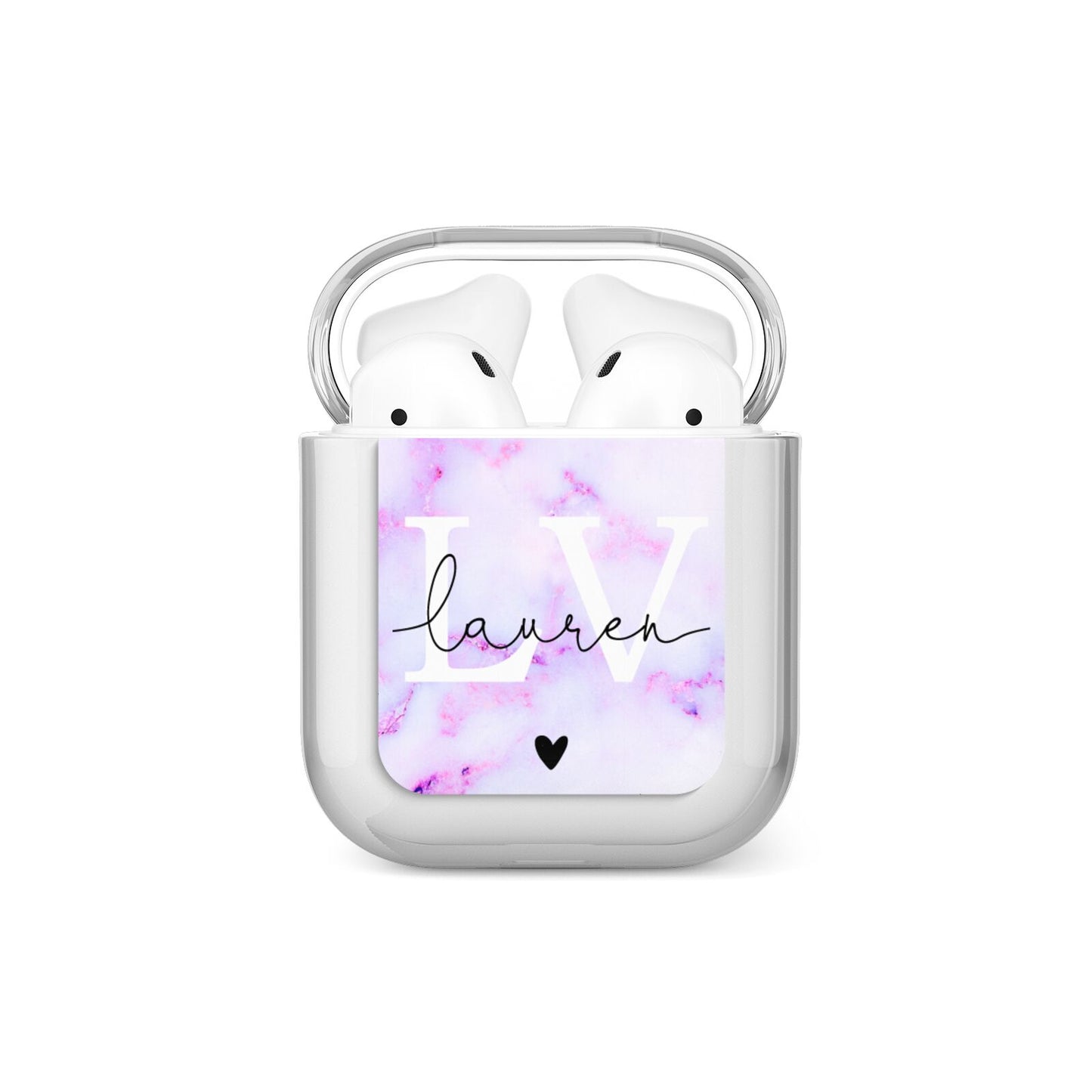 Customisable Name Initial Marble AirPods Case