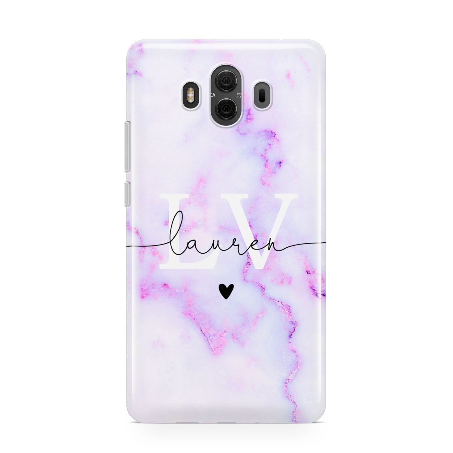 Customisable Name Initial Marble Huawei Mate 10 Protective Phone Case