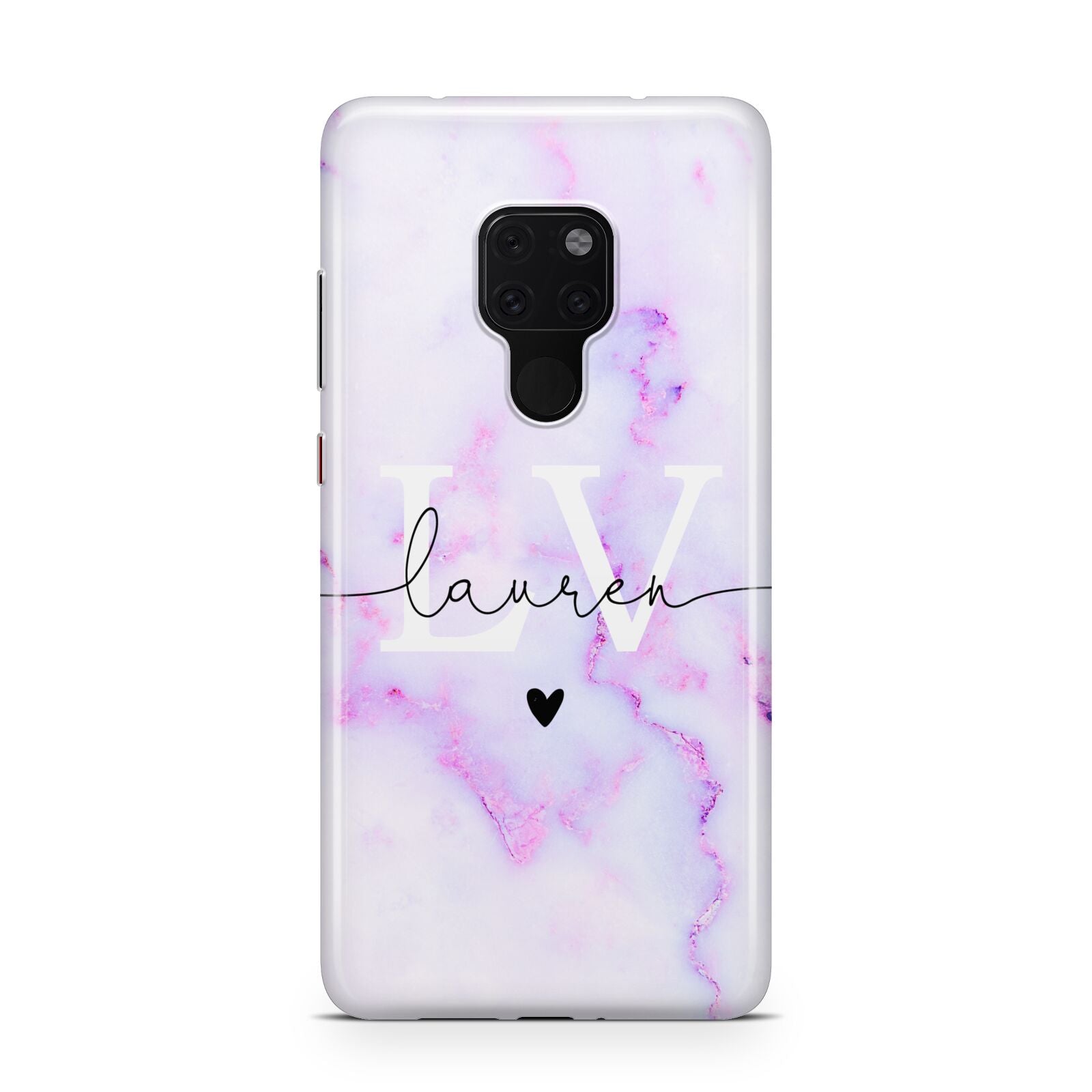 Customisable Name Initial Marble Huawei Mate 20 Phone Case