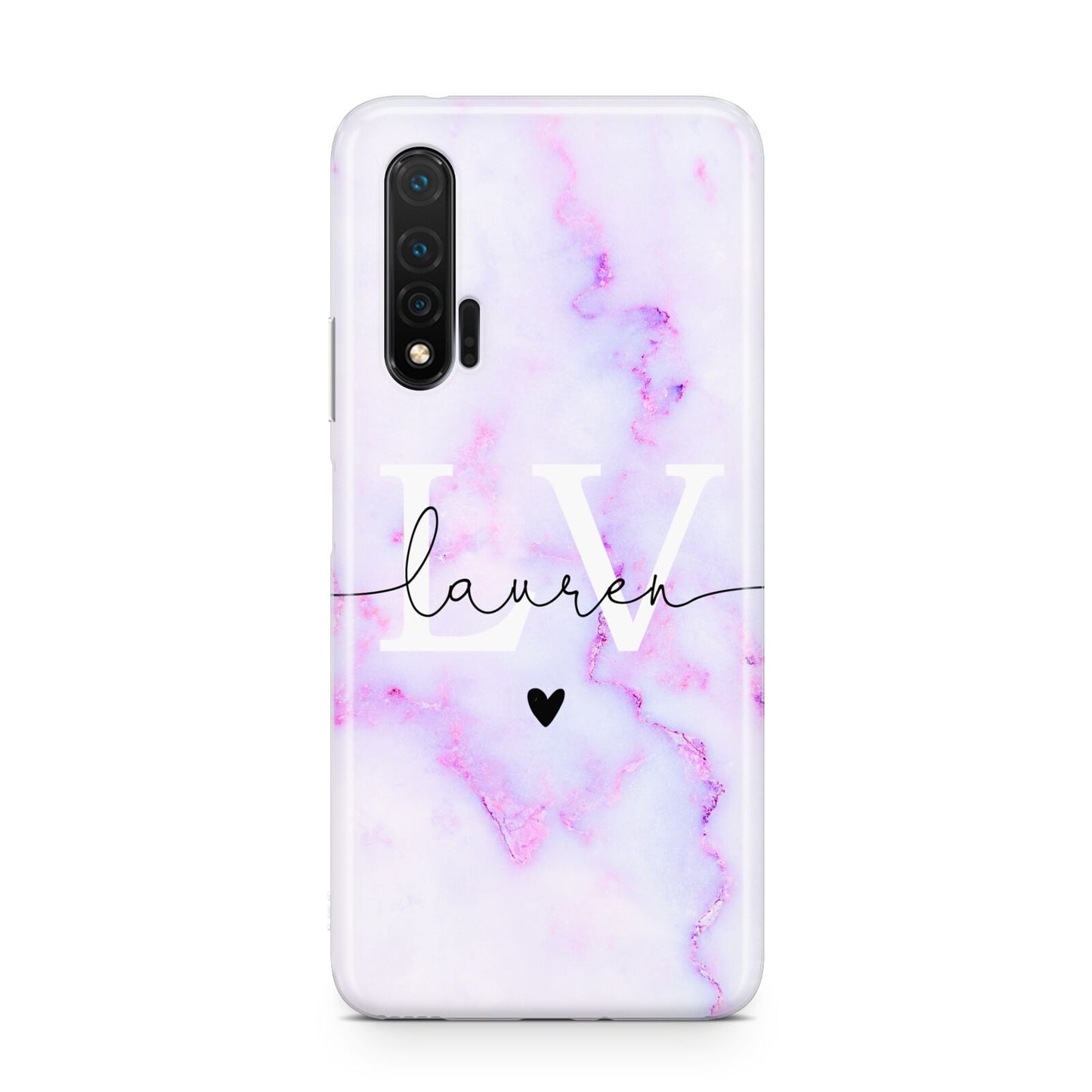 Customisable Name Initial Marble Huawei Nova 6 Phone Case