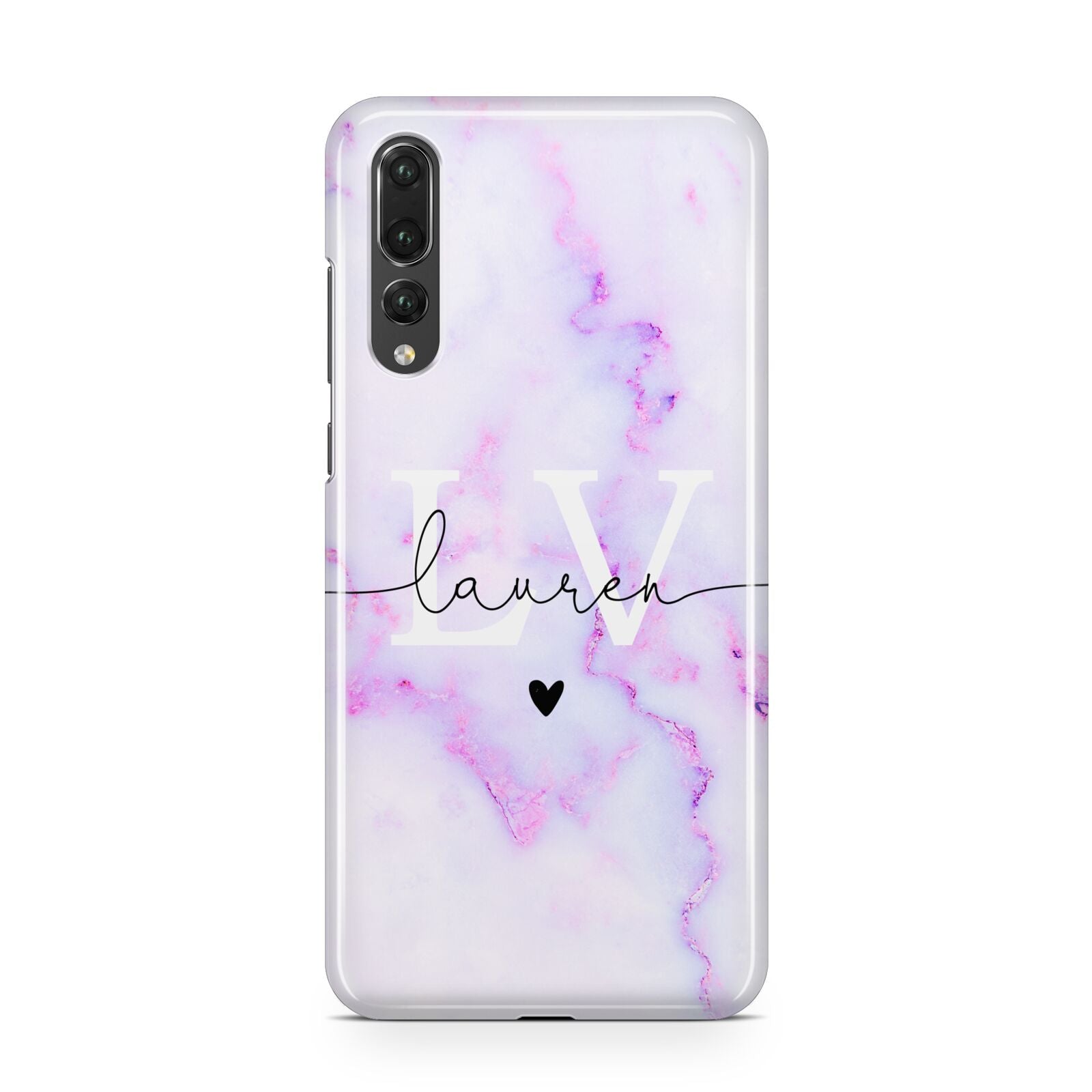 Customisable Name Initial Marble Huawei P20 Pro Phone Case