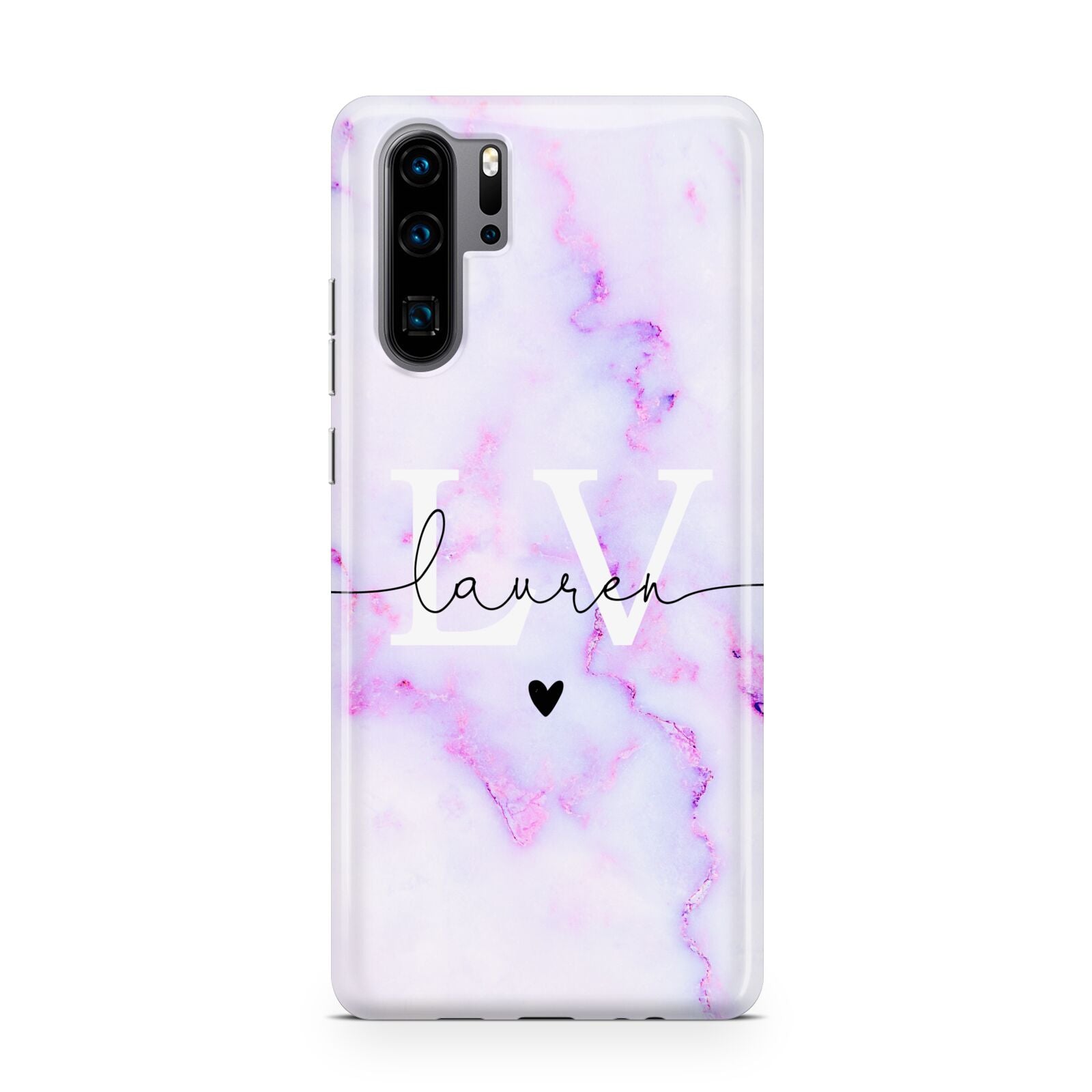 Customisable Name Initial Marble Huawei P30 Pro Phone Case