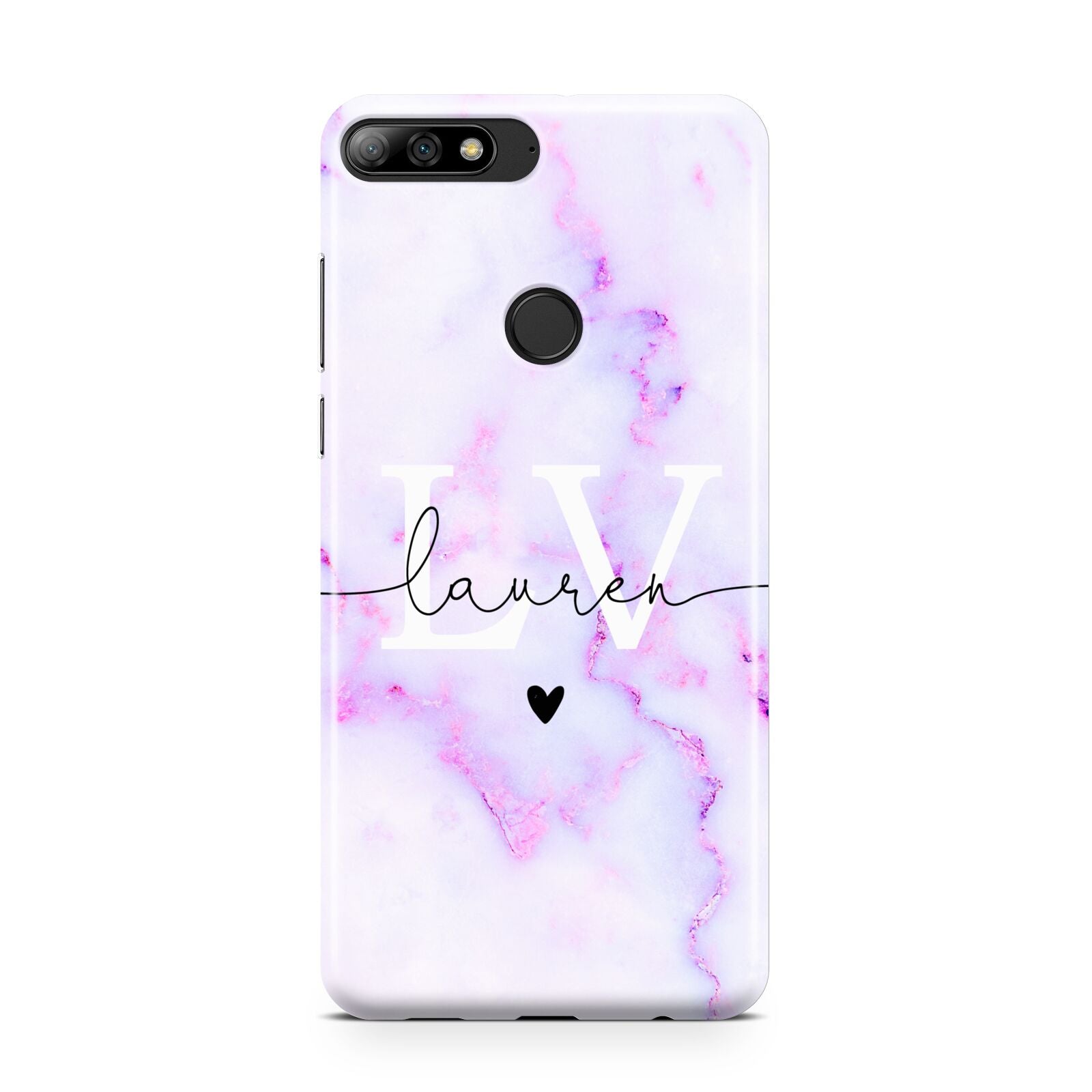 Customisable Name Initial Marble Huawei Y7 2018