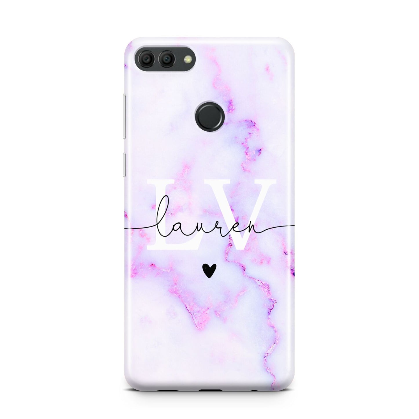 Customisable Name Initial Marble Huawei Y9 2018