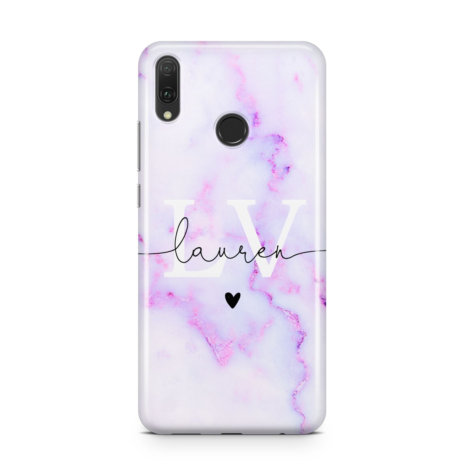 Customisable Name Initial Marble Huawei Y9 2019