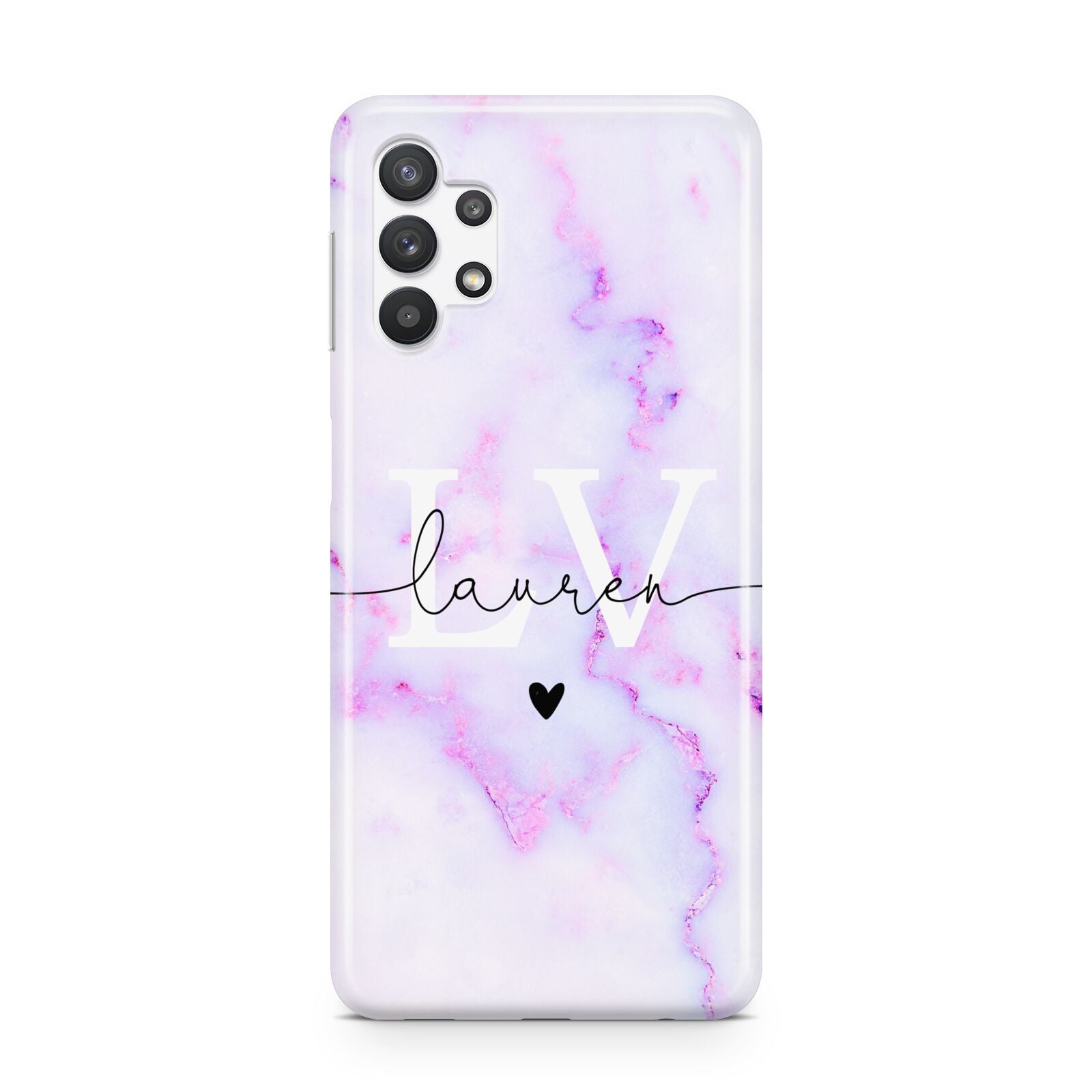 Customisable Name Initial Marble Samsung A32 5G Case