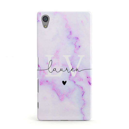 Customisable Name Initial Marble Sony Xperia Case