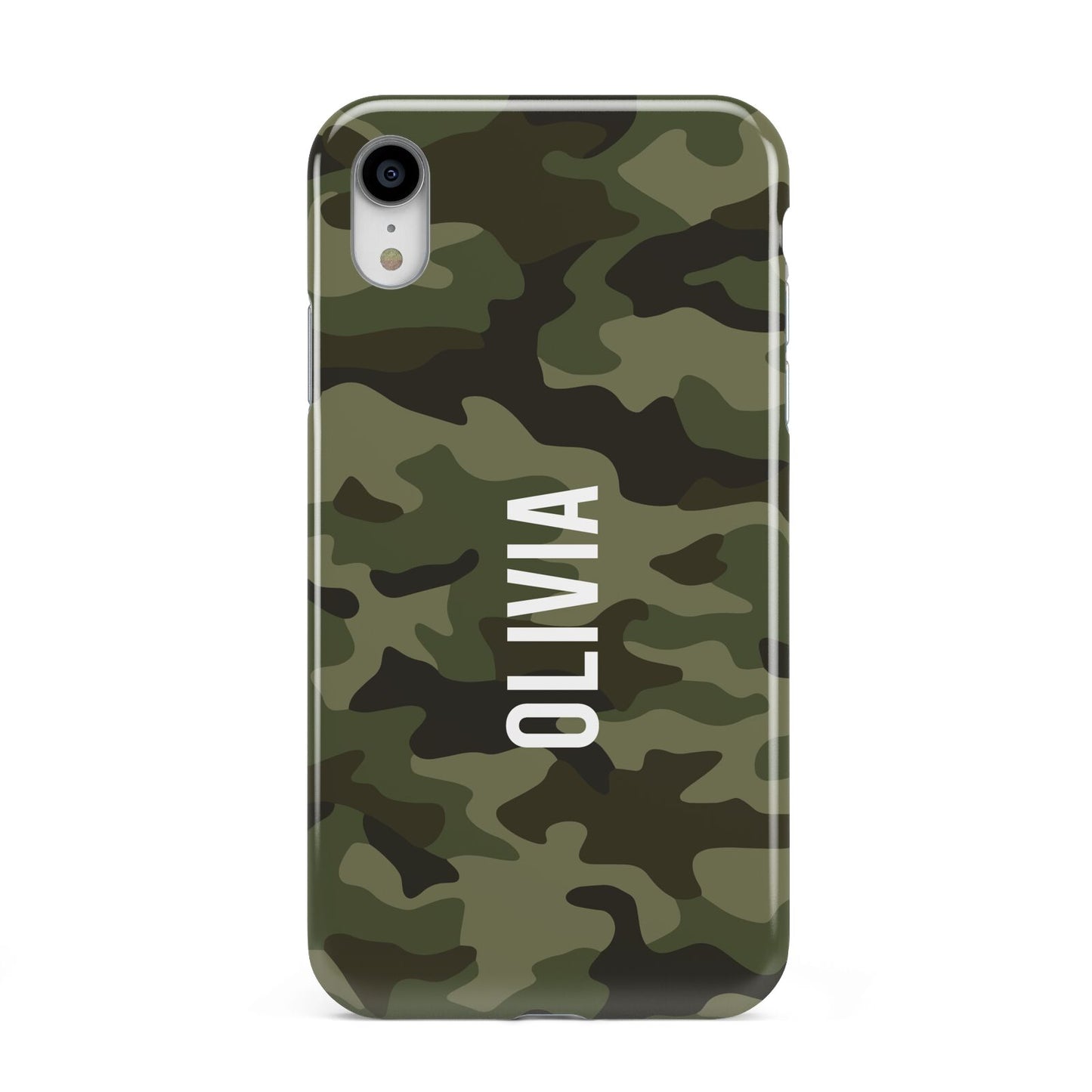 Customised Camouflage Apple iPhone XR White 3D Tough Case