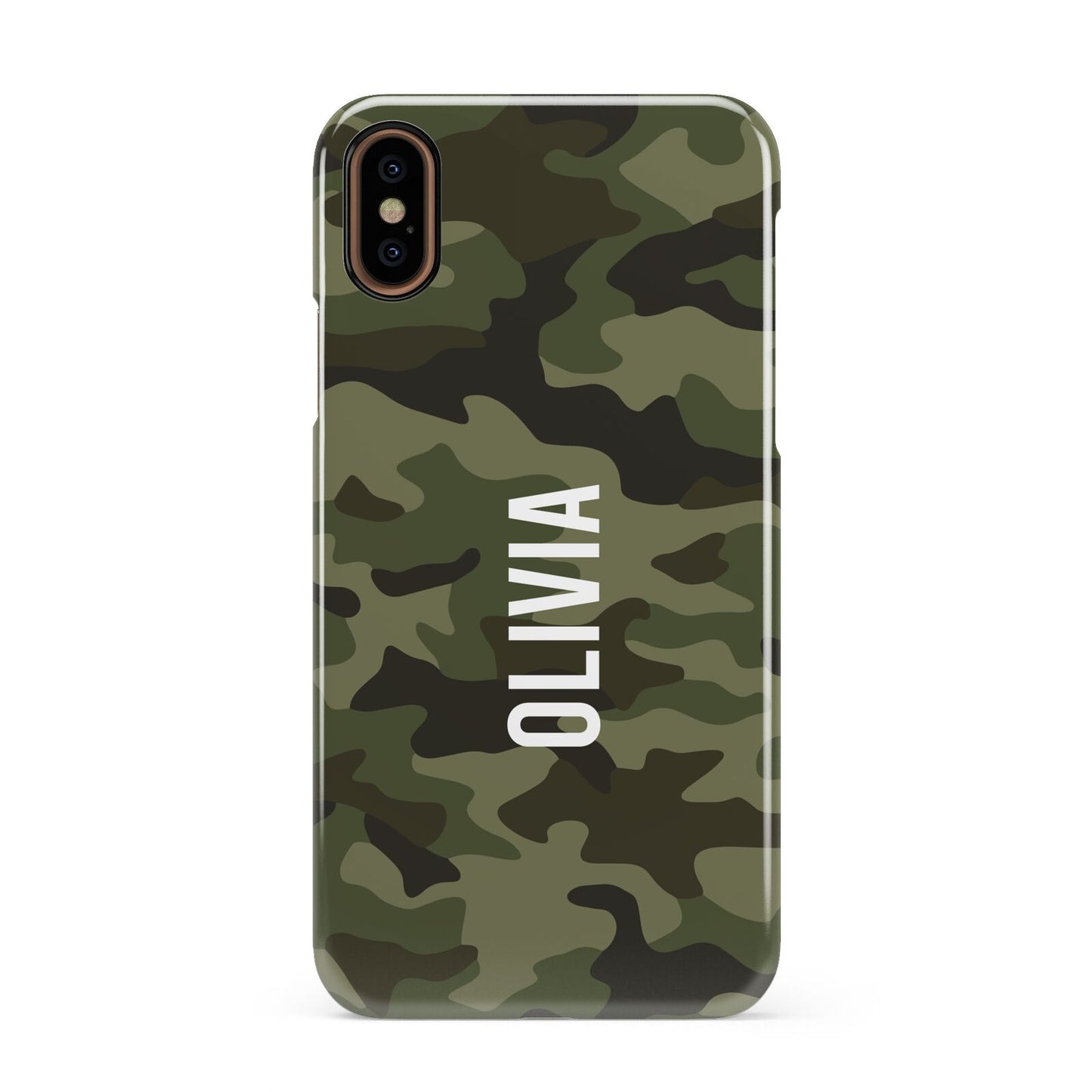 Customised Camouflage Apple iPhone XS 3D Snap Case