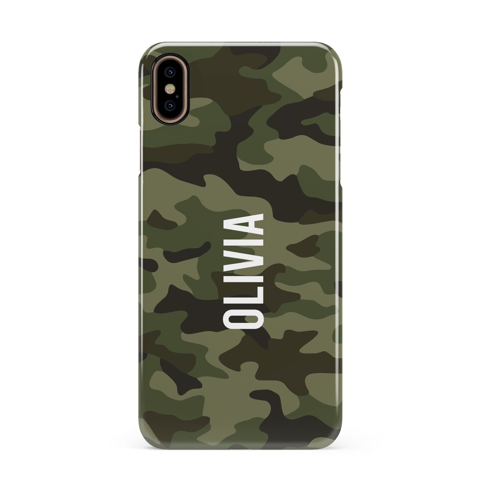 Customised Camouflage Apple iPhone Xs Max 3D Snap Case