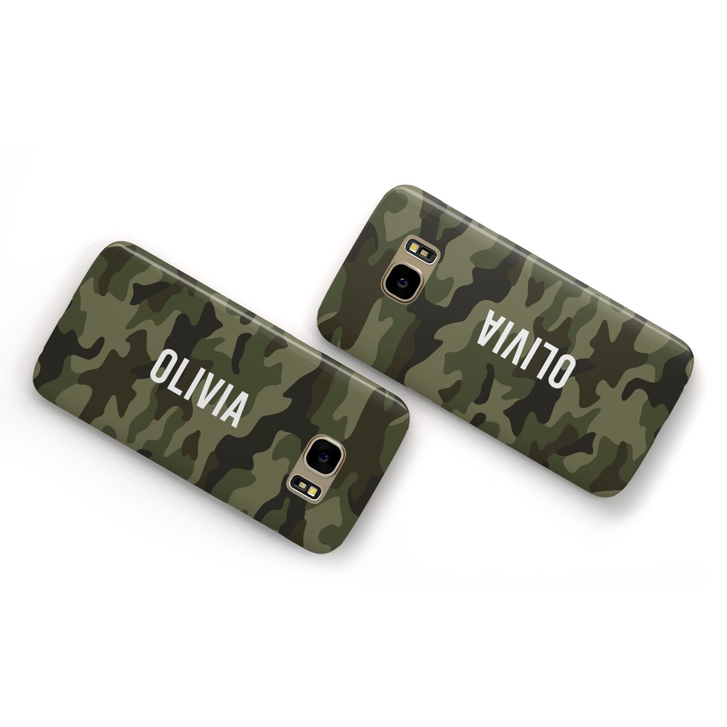 Customised Camouflage Samsung Galaxy Case Flat Overview