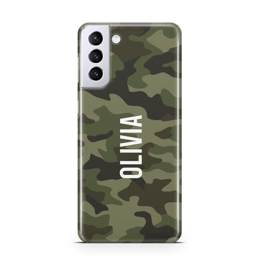 Customised Camouflage Samsung S21 Plus Phone Case