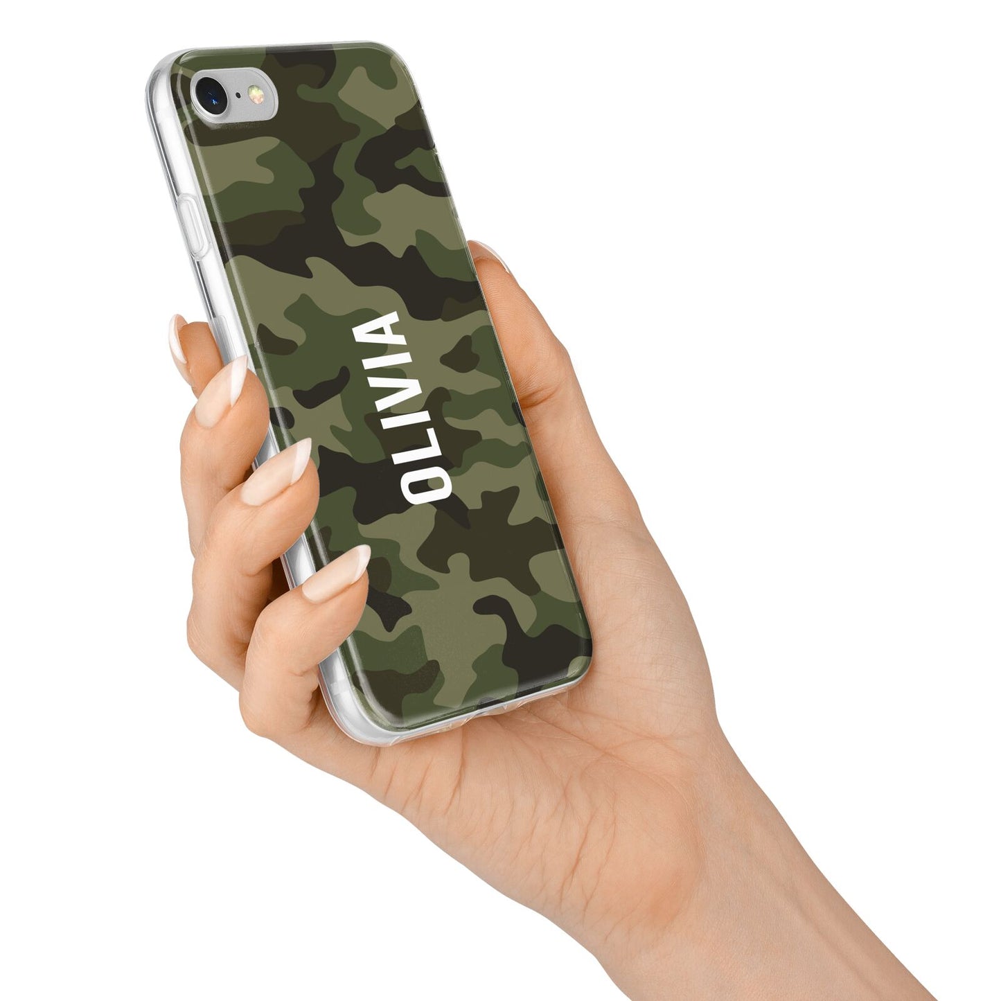 Customised Camouflage iPhone 7 Bumper Case on Silver iPhone Alternative Image