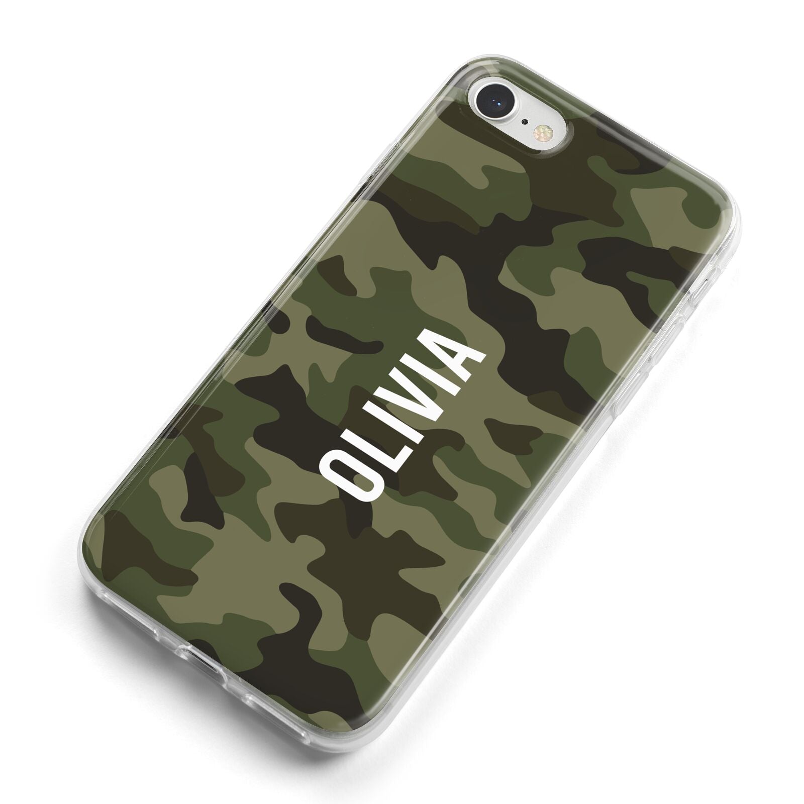 Customised Camouflage iPhone 8 Bumper Case on Silver iPhone Alternative Image