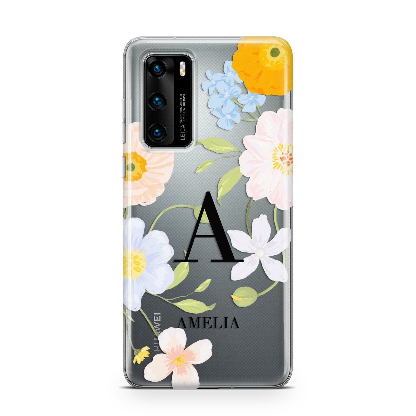 Customised Floral Huawei P40 Phone Case