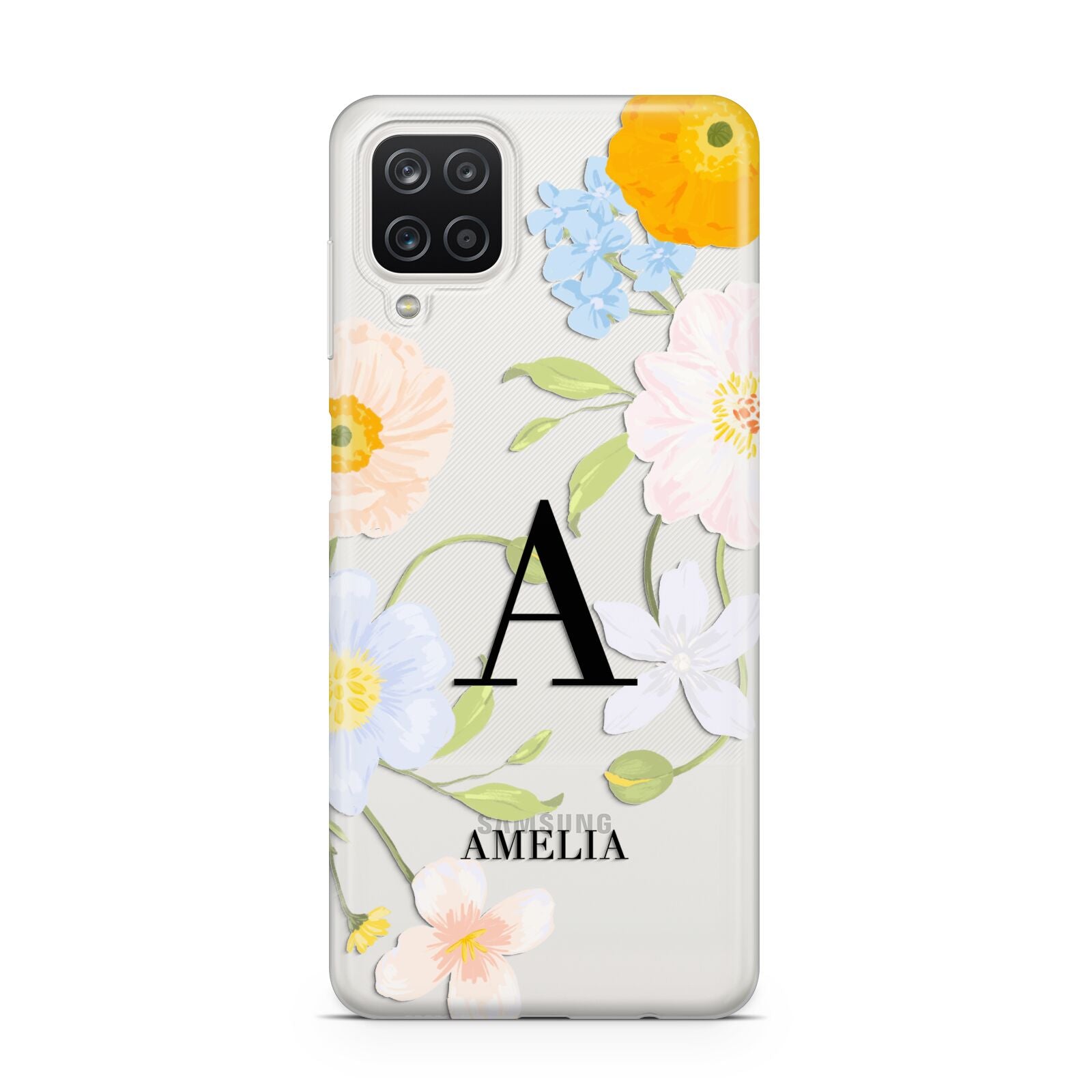 Customised Floral Samsung A12 Case