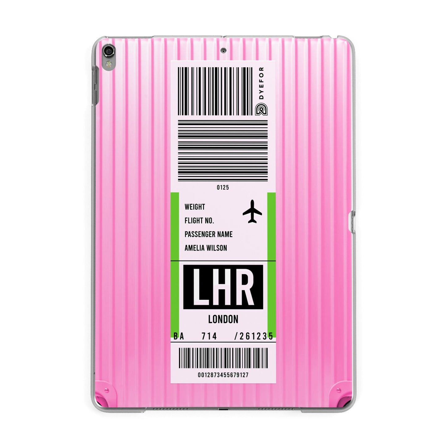 Customised Luggage Tag Apple iPad Grey Case