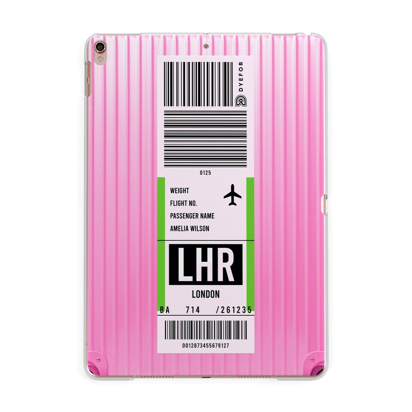 Customised Luggage Tag Apple iPad Rose Gold Case