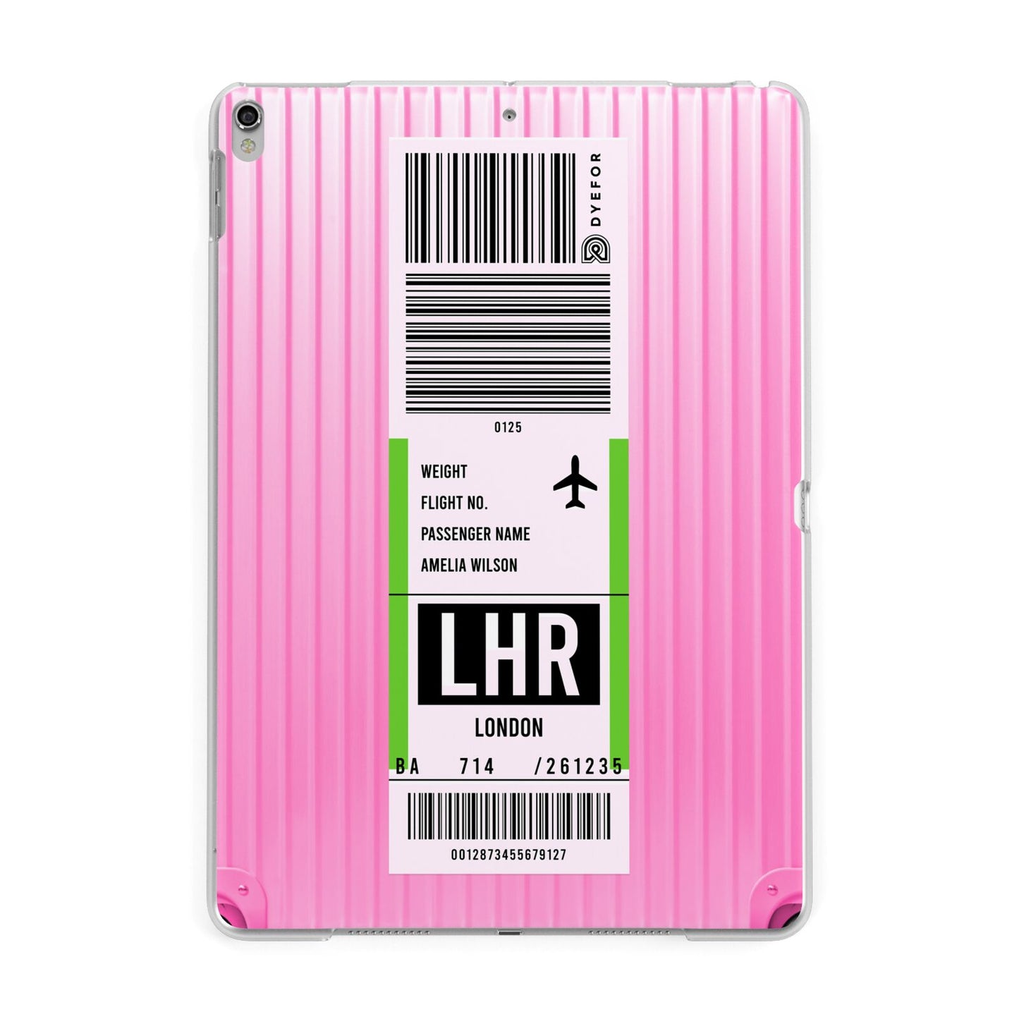 Customised Luggage Tag Apple iPad Silver Case