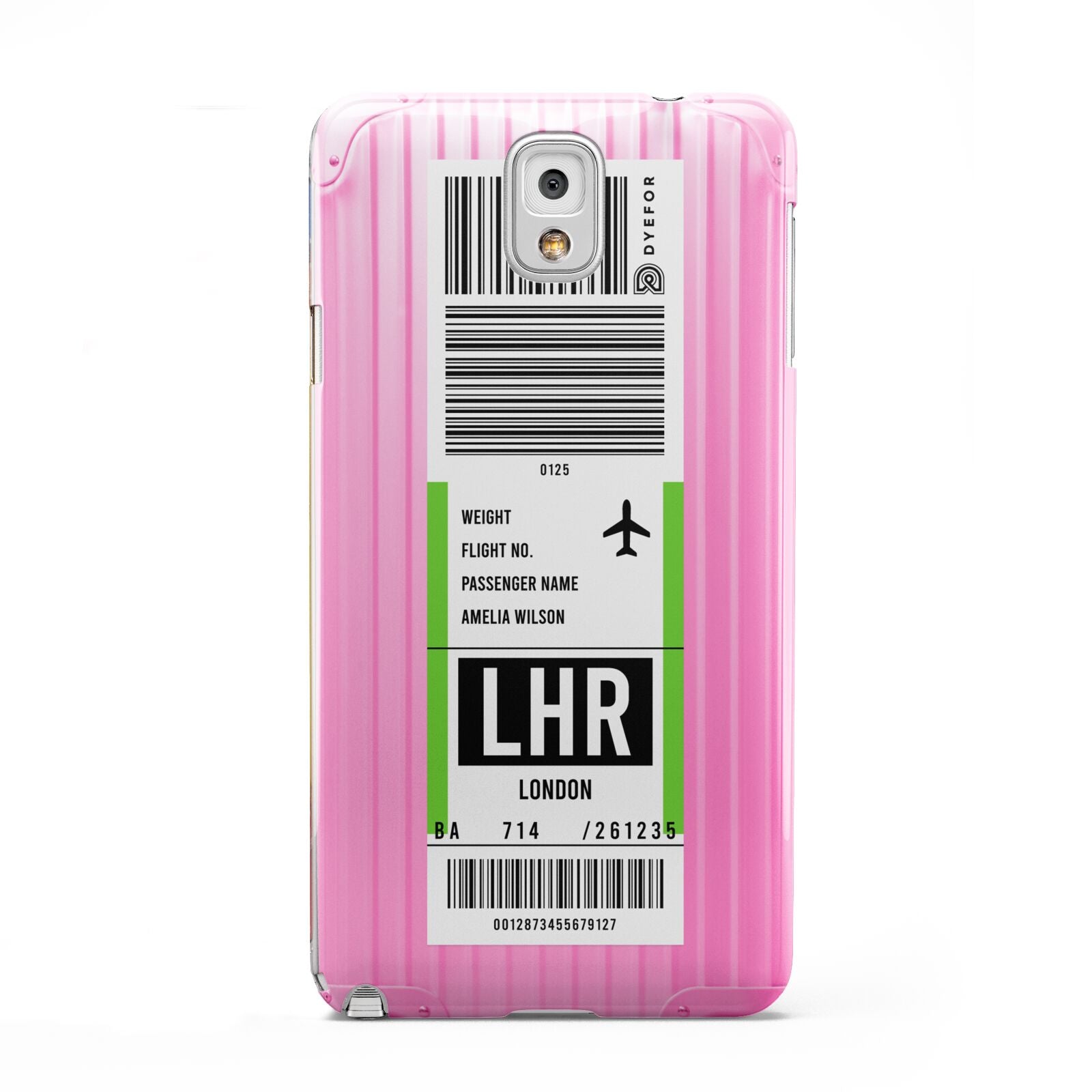 Customised Luggage Tag Samsung Galaxy Note 3 Case