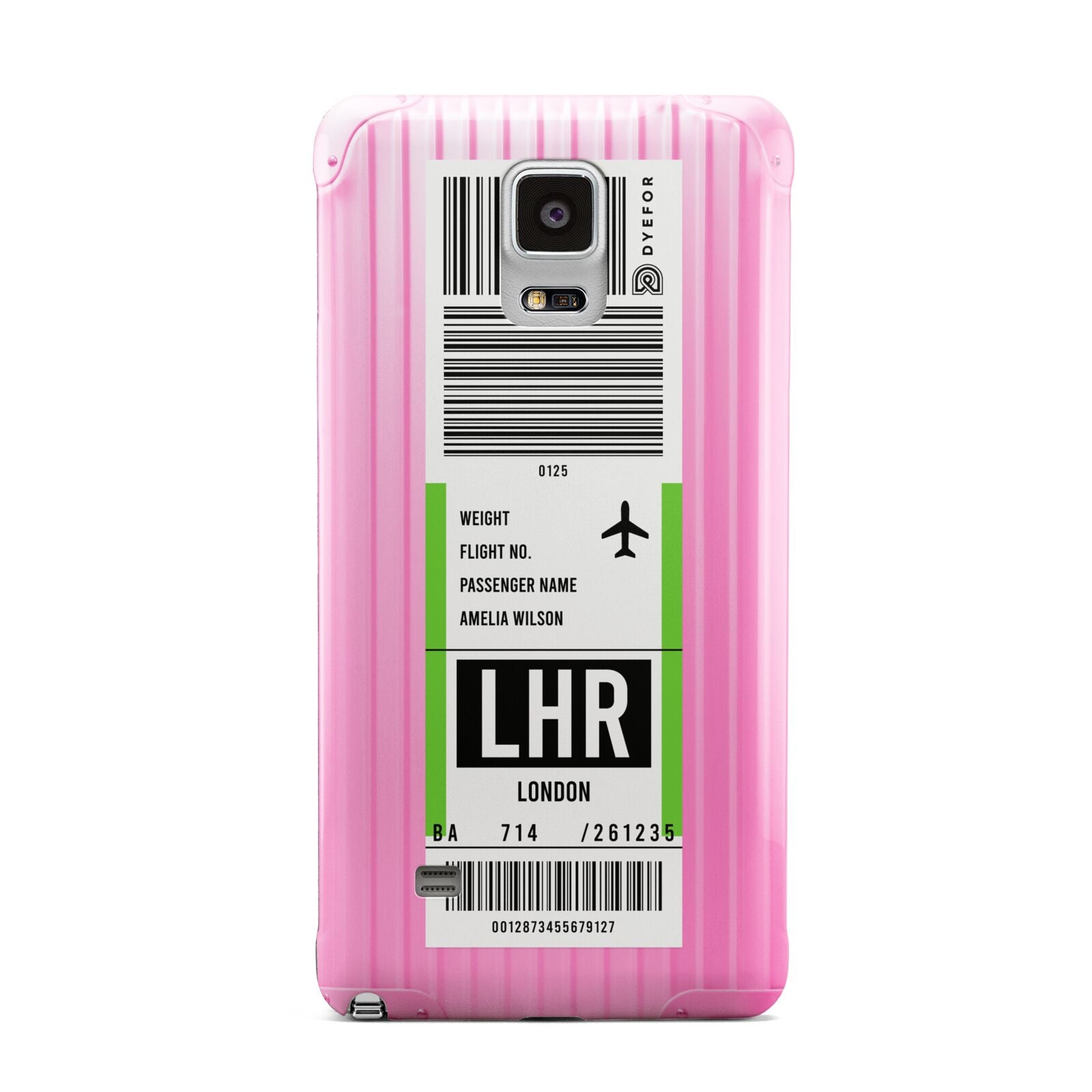 Customised Luggage Tag Samsung Galaxy Note 4 Case