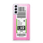 Customised Luggage Tag Samsung S21 Plus Phone Case