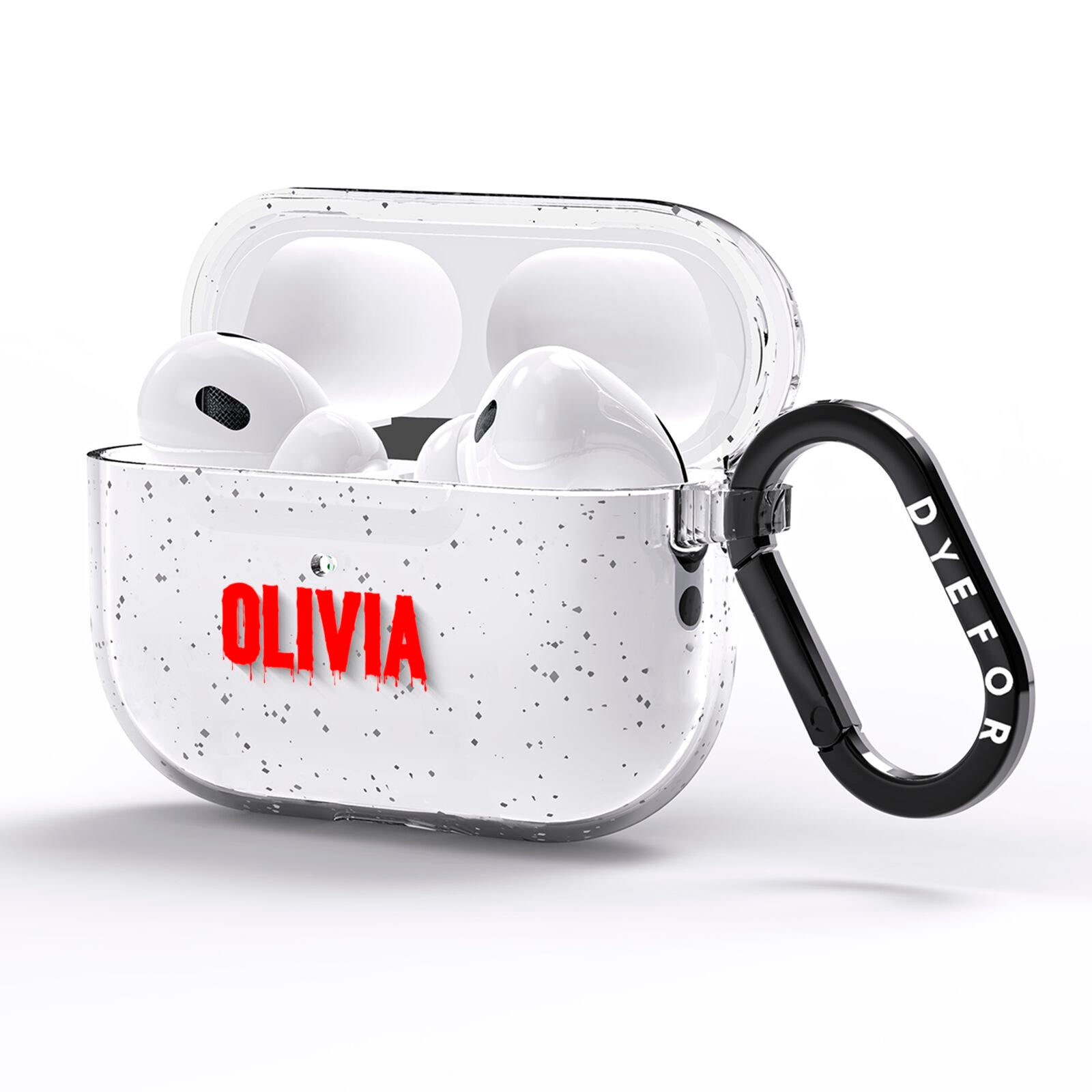 Customised Name Blood AirPods Pro Glitter Case Side Image