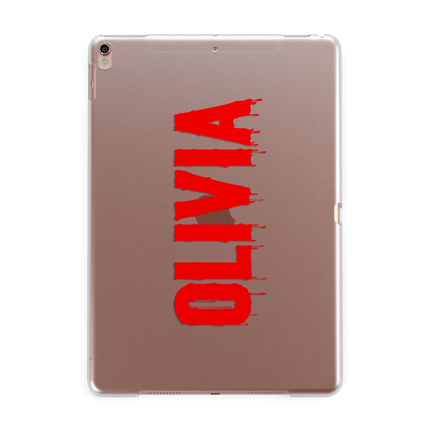 Customised Name Blood Apple iPad Rose Gold Case