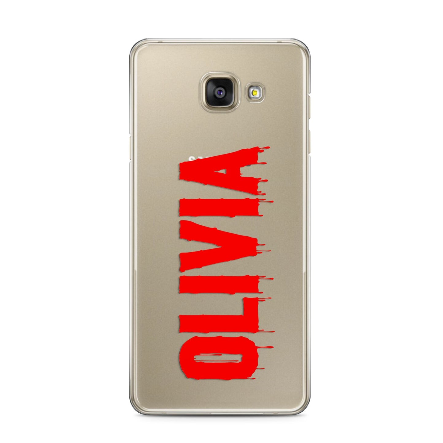 Customised Name Blood Samsung Galaxy A3 2016 Case on gold phone