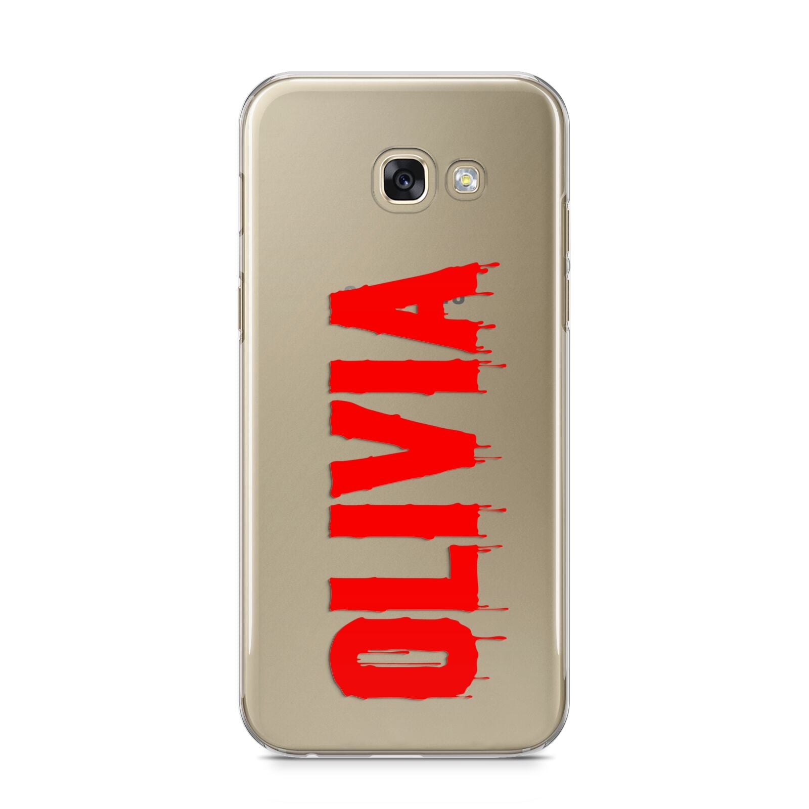 Customised Name Blood Samsung Galaxy A5 2017 Case on gold phone