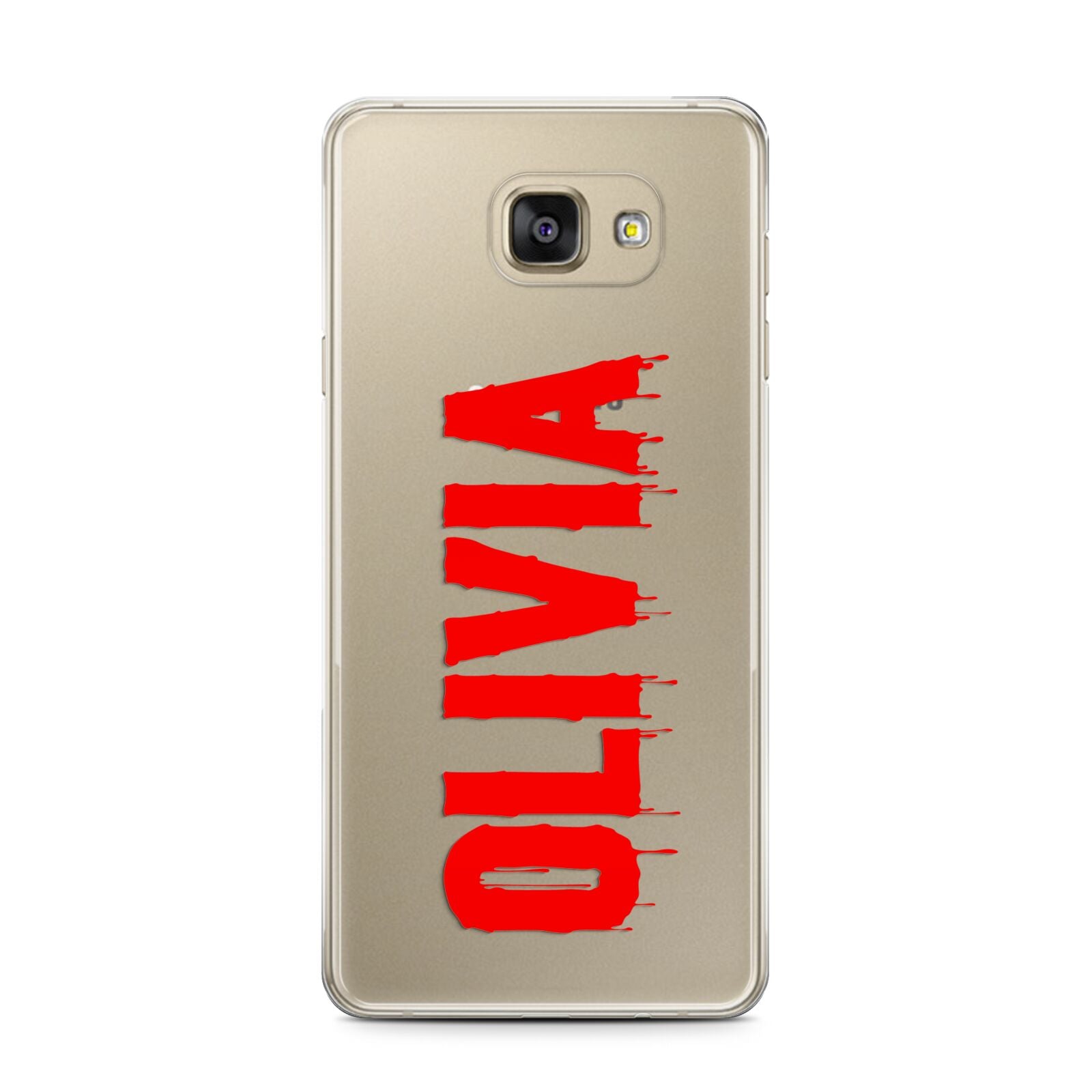 Customised Name Blood Samsung Galaxy A7 2016 Case on gold phone