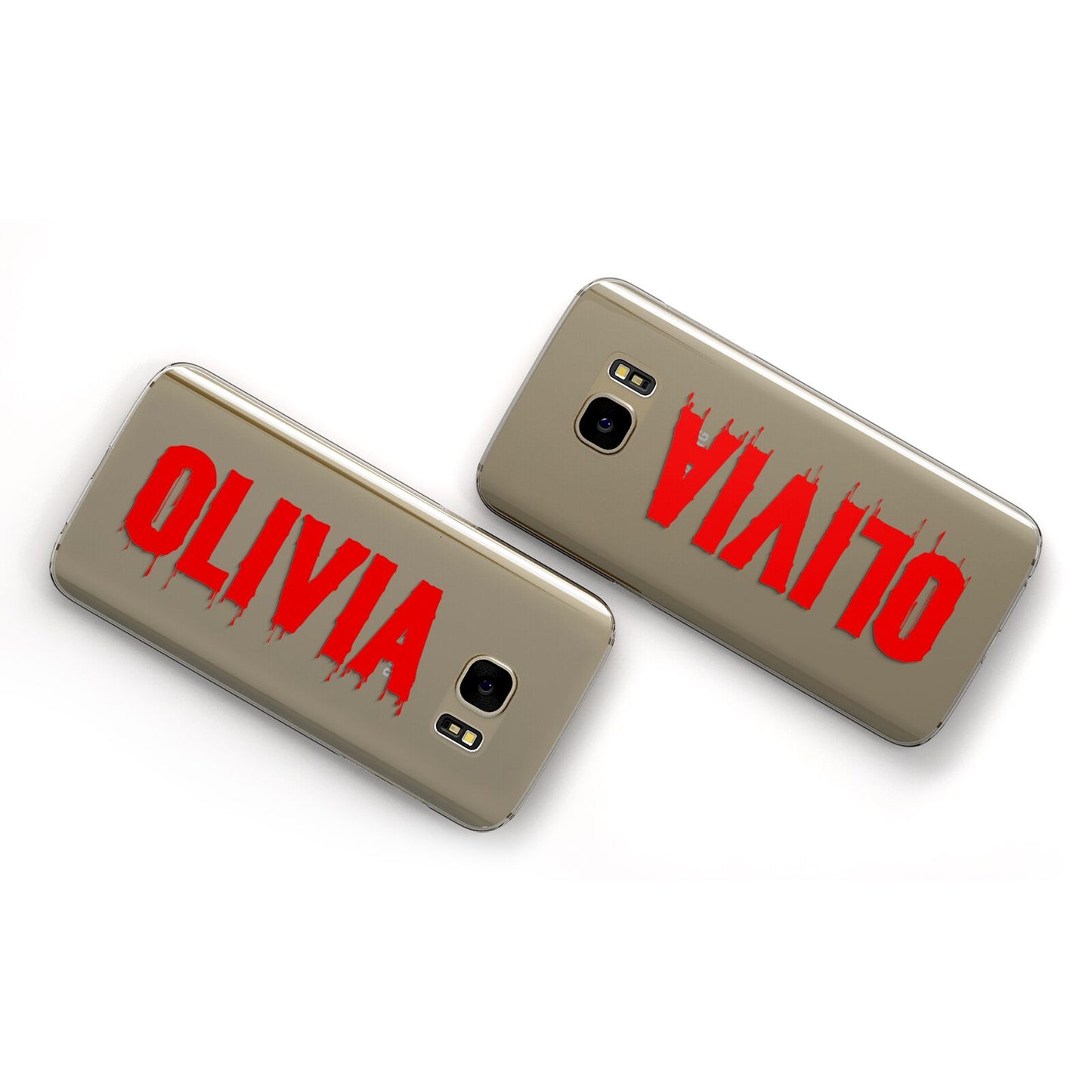 Customised Name Blood Samsung Galaxy Case Flat Overview