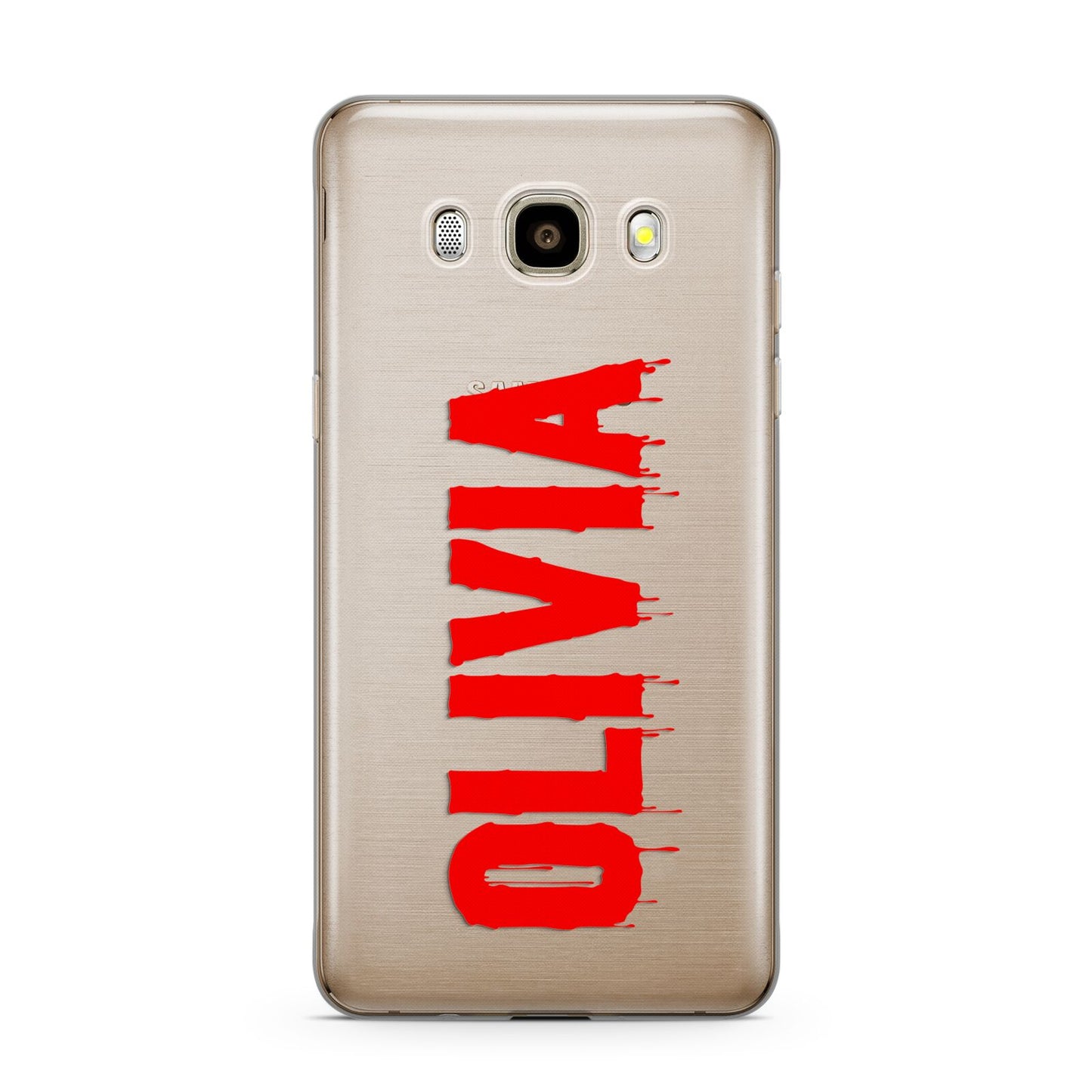 Customised Name Blood Samsung Galaxy J7 2016 Case on gold phone