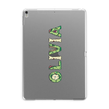 Customised Name Zombie Apple iPad Silver Case