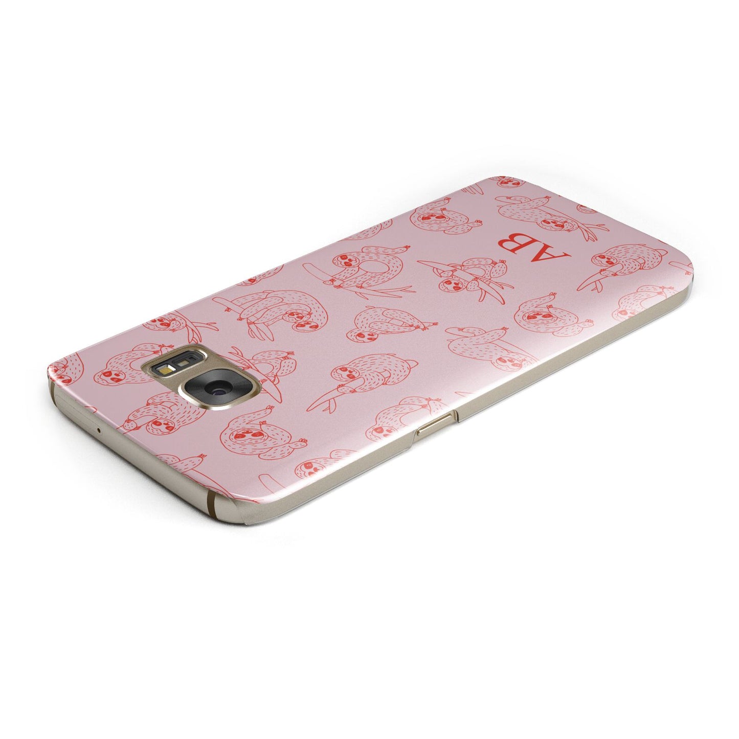 Customised Sloth Samsung Galaxy Case Top Cutout