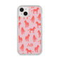 Customised Zebra iPhone 14 Plus Glitter Tough Case Starlight